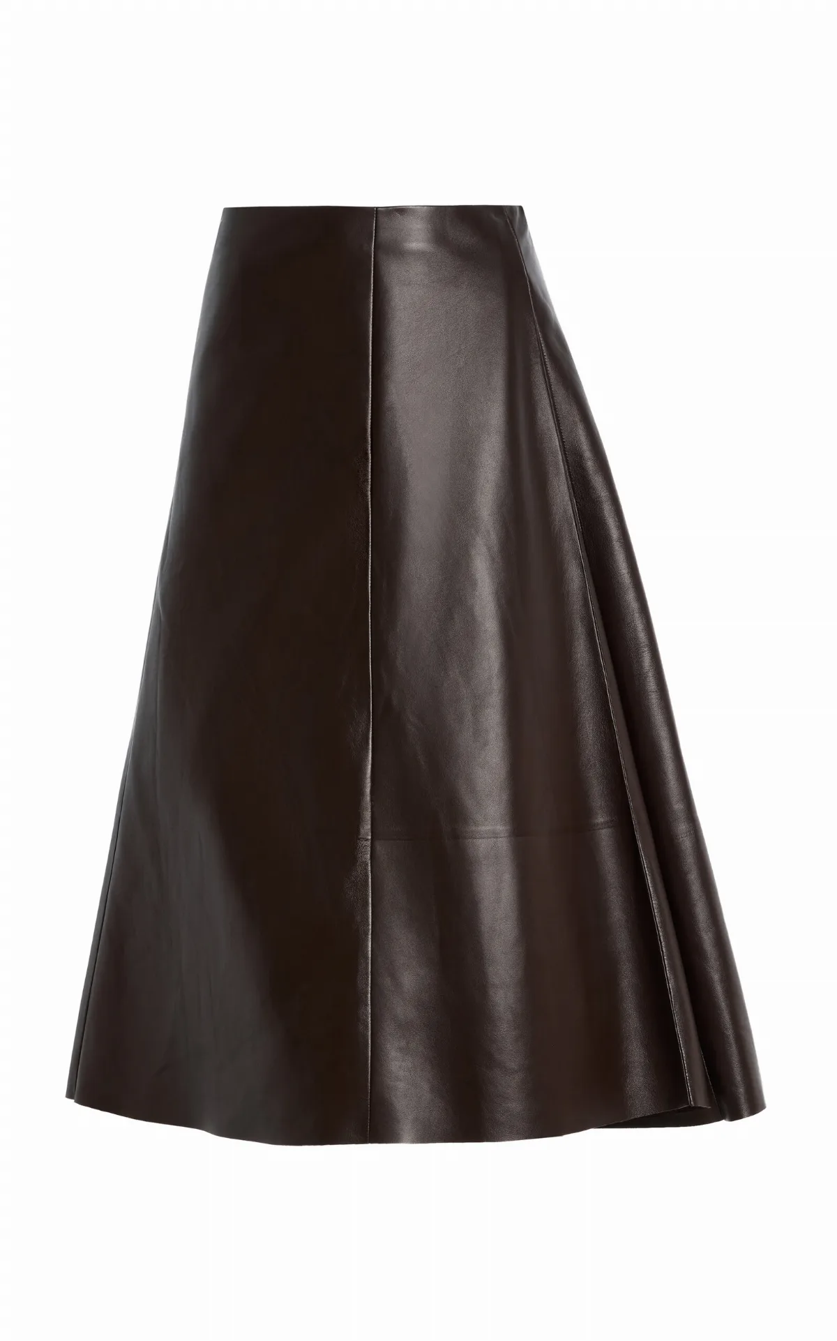 Hedora Leather Midi Skirt