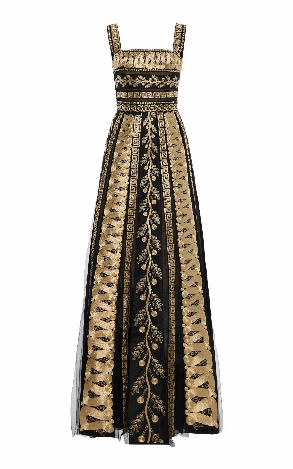 Embroidered Tulle A-Line Gown