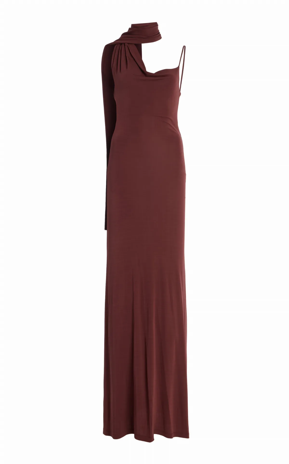 Wisp Draped Stretch-Jersey Maxi Dress