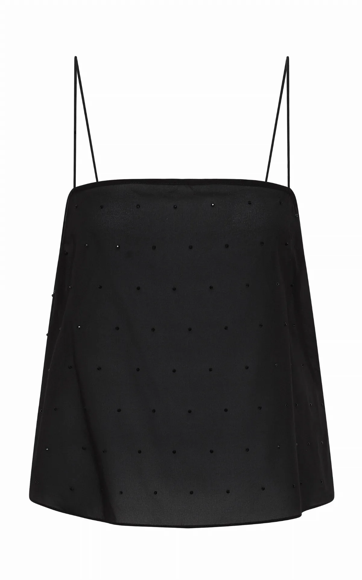 Beaded Silk-Blend Cami Top