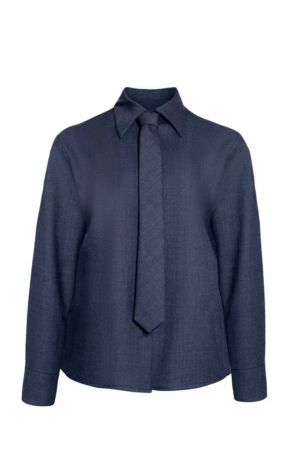 Billie Shirt-Tie Wool Blouse
