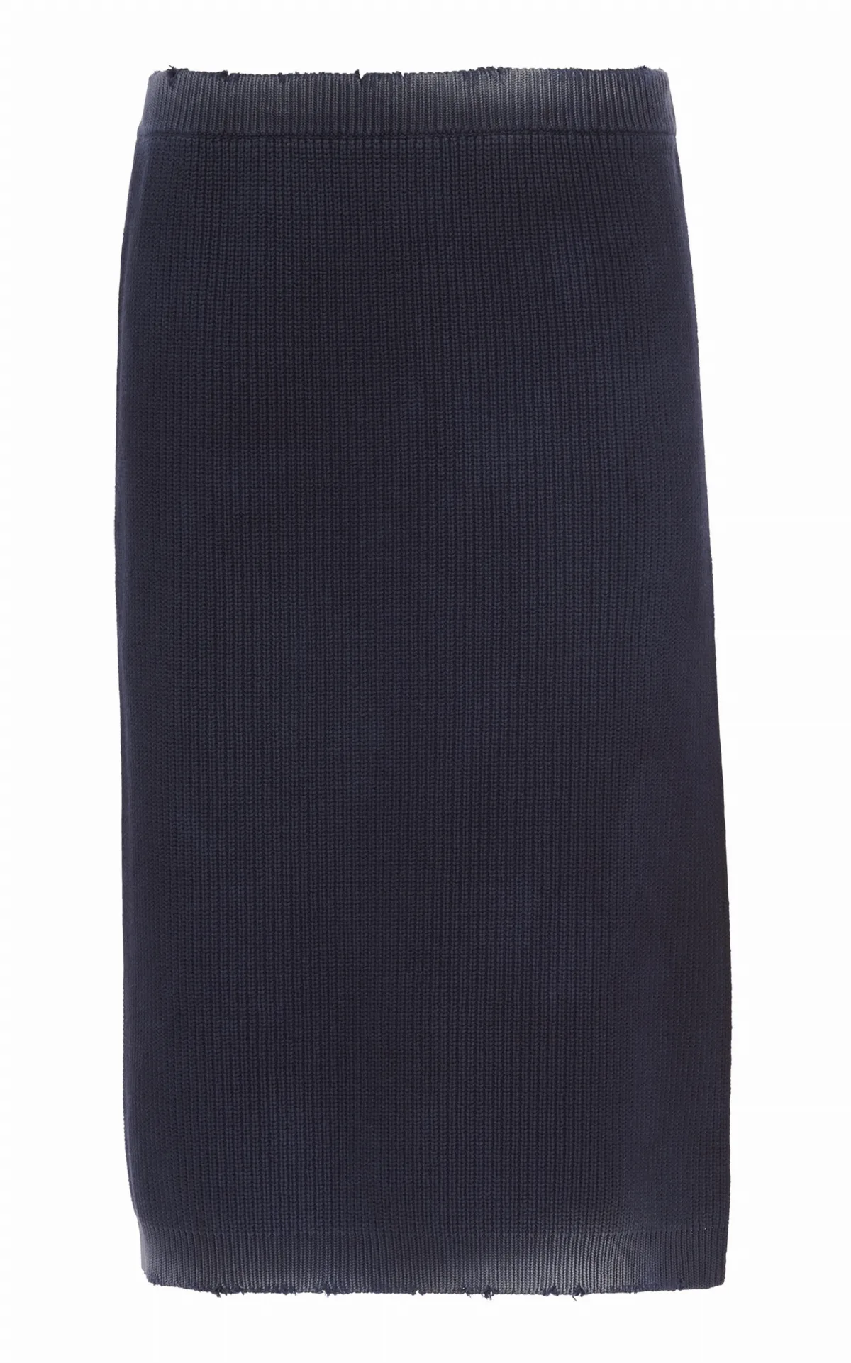 Low-Rise Faded Cotton Midi Skirt