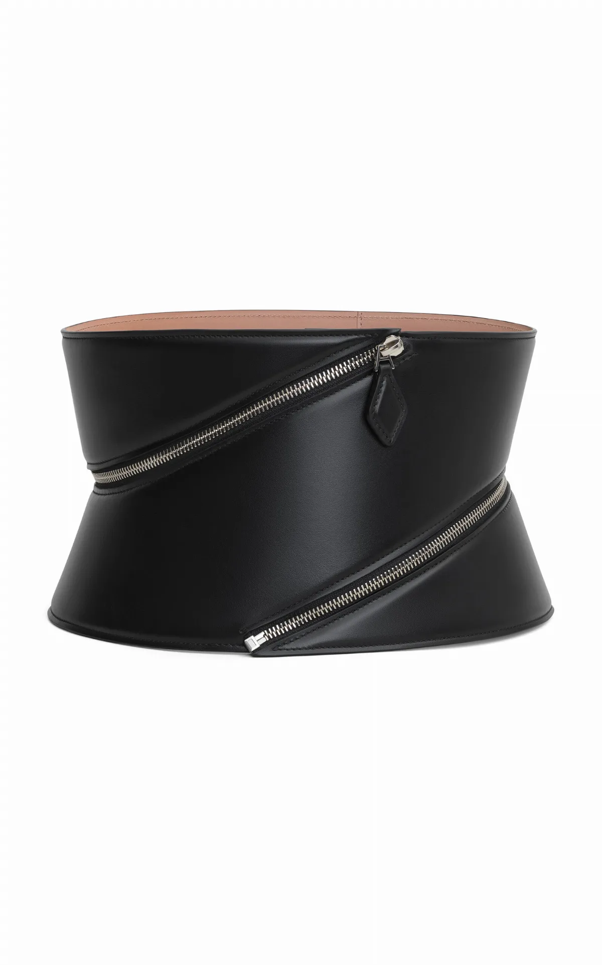 Zip Leather Corset Belt