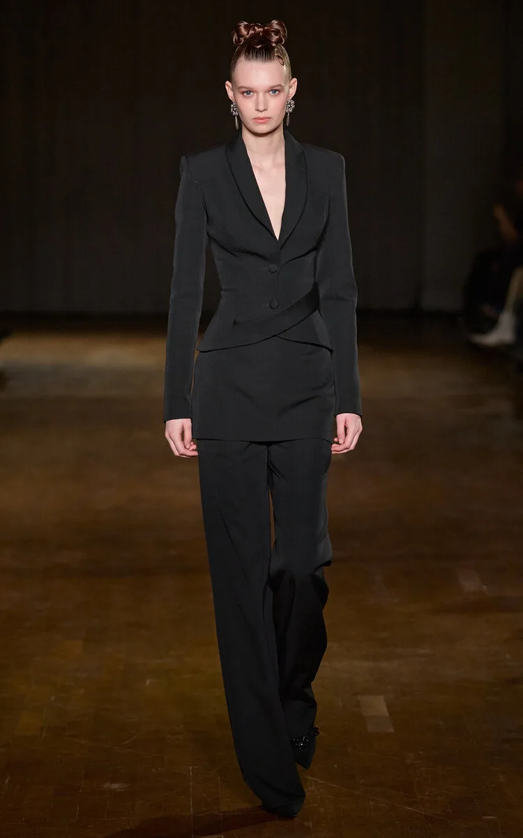 Mid-Rise Wide-Leg Pants by Georges Hobeika