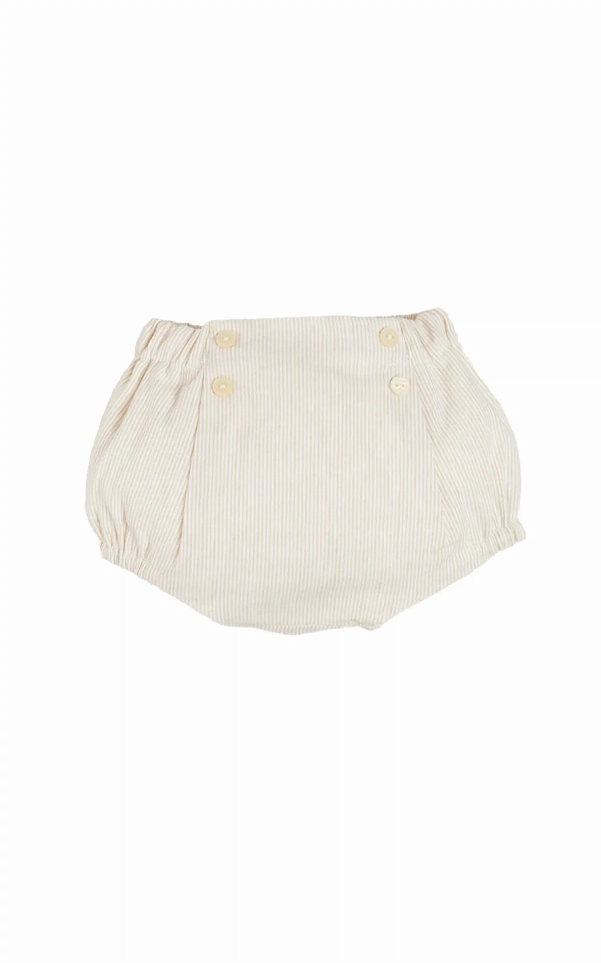 Kids' Striped Button Detail Cotton-Linen Bloomers by Pepa London