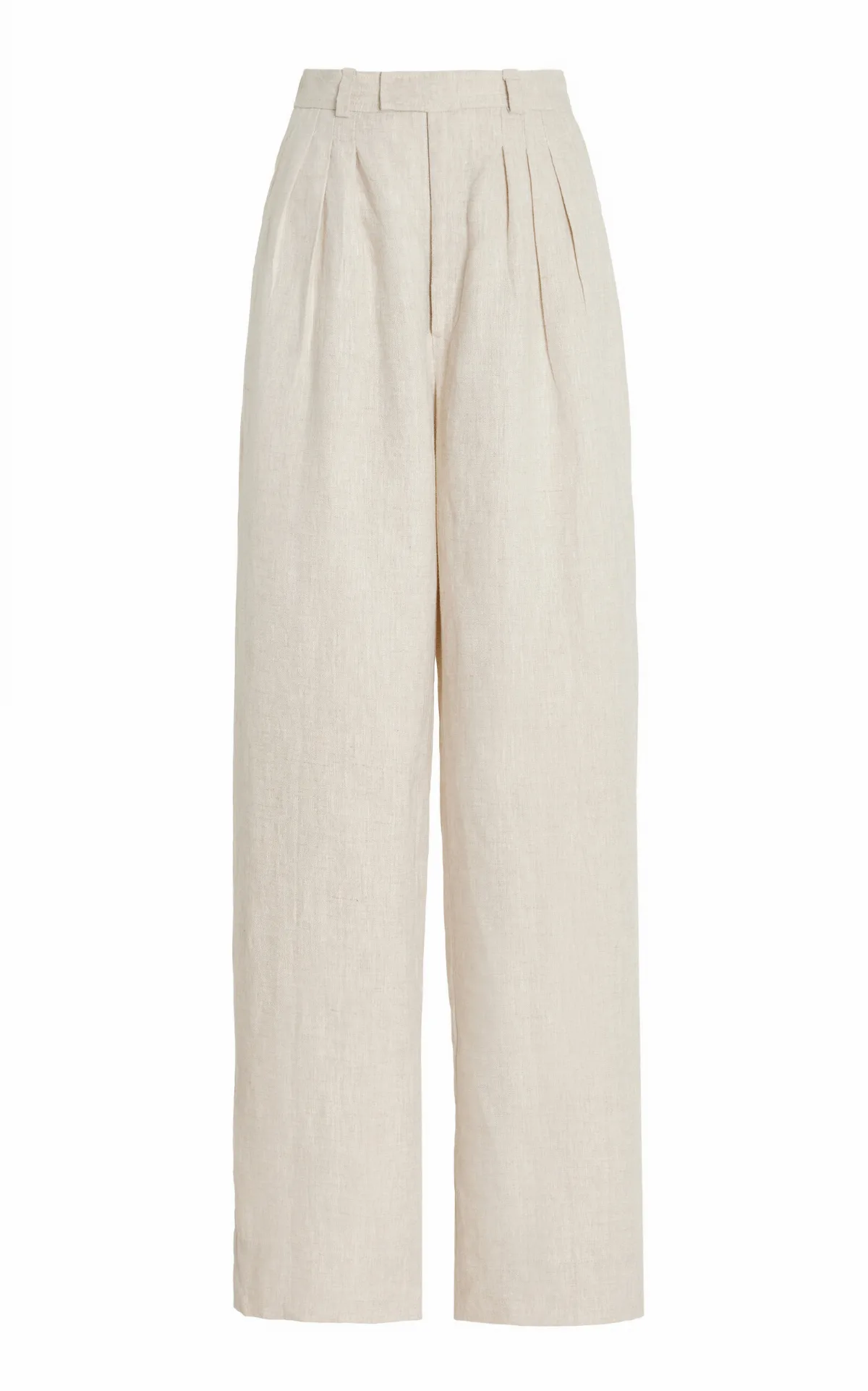 Exclusive Louis Pleated Linen Wide-Leg Trousers