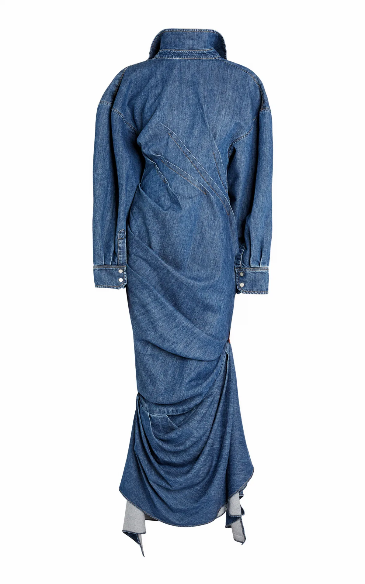 Cotton Twisted Draped Maxi Dress