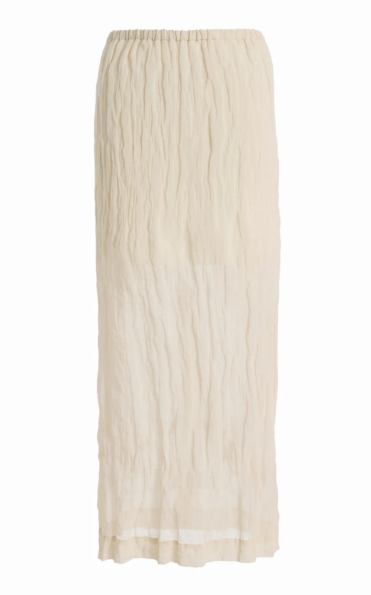 Textured Cotton-Blend Maxi Skirt