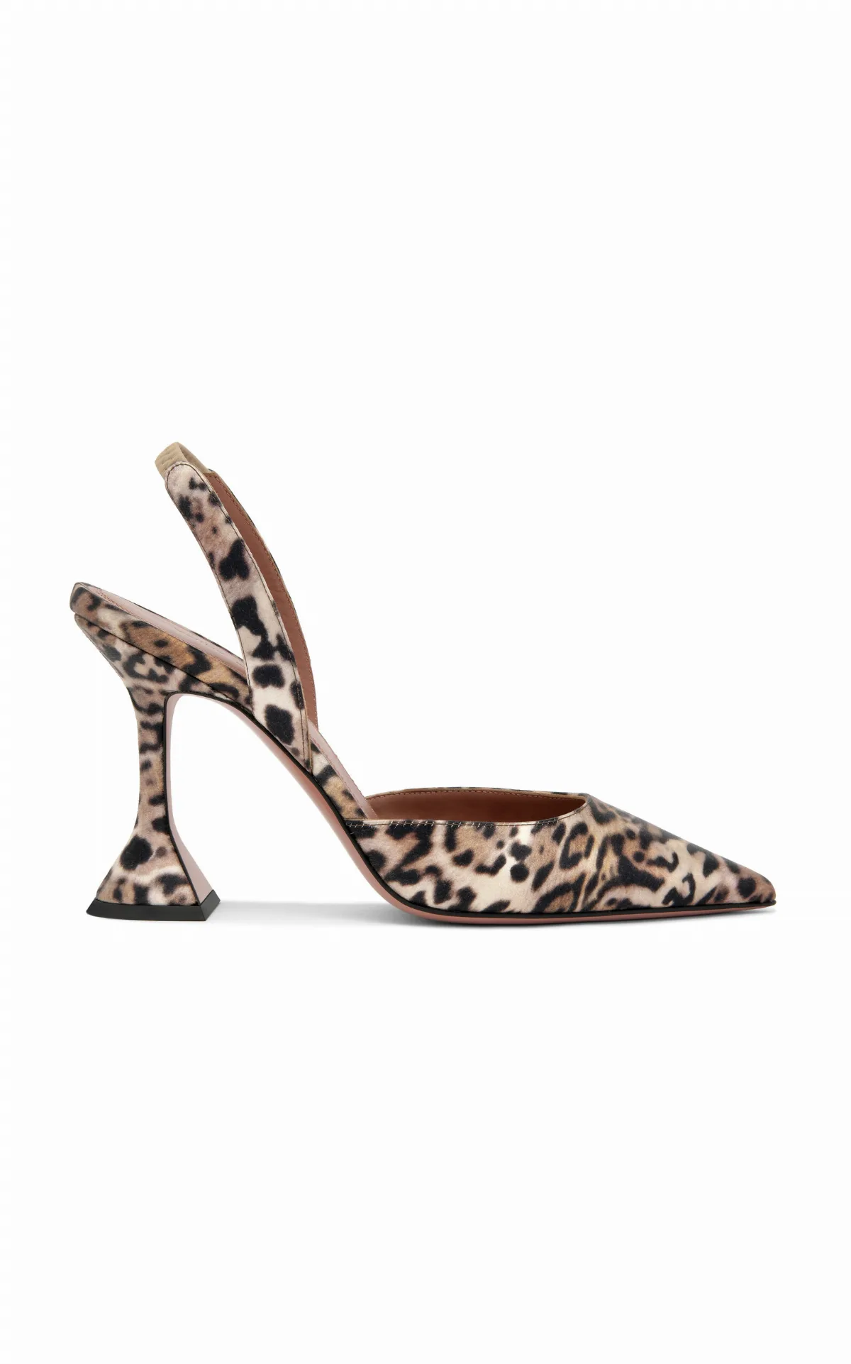 Holli Leopard Satin Slingback Pumps