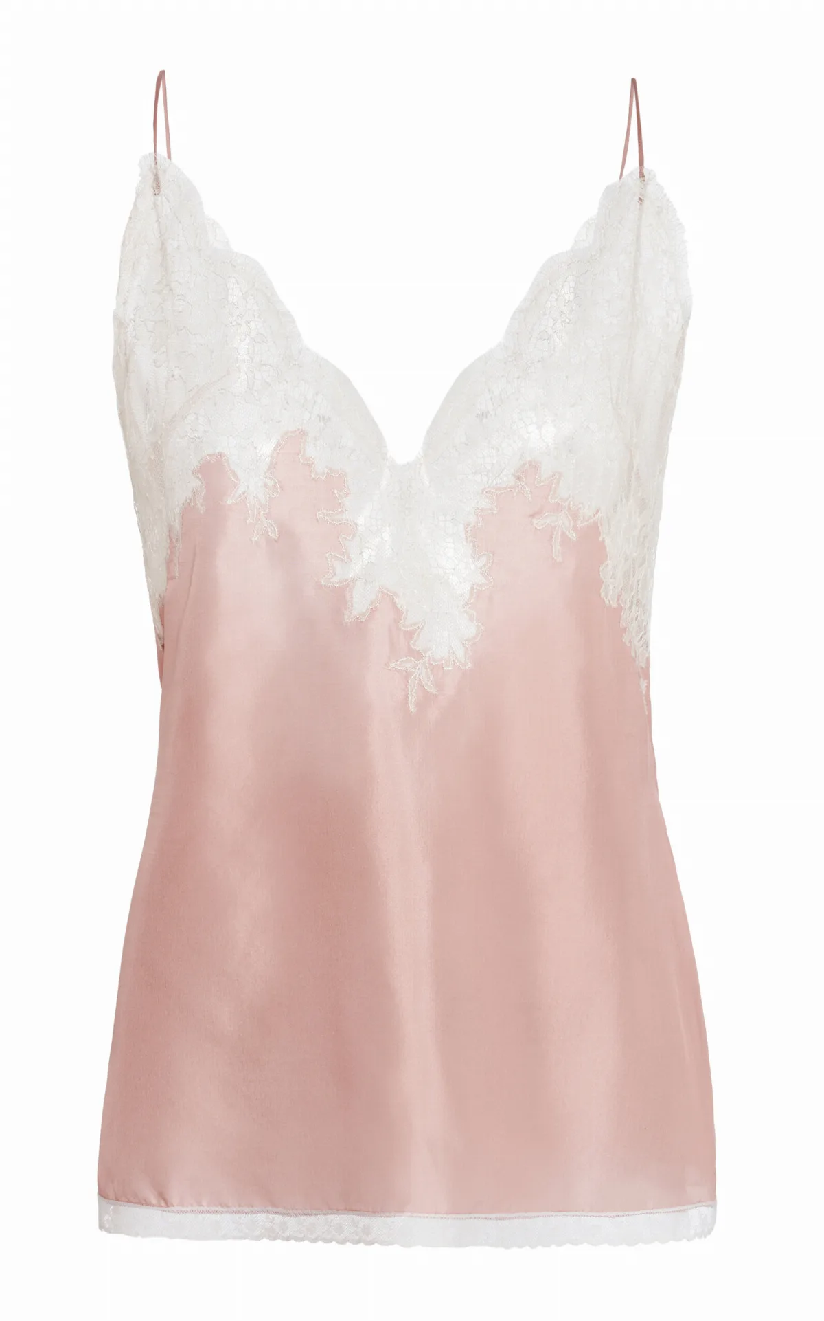 Lace-Trimmed Silk Cami