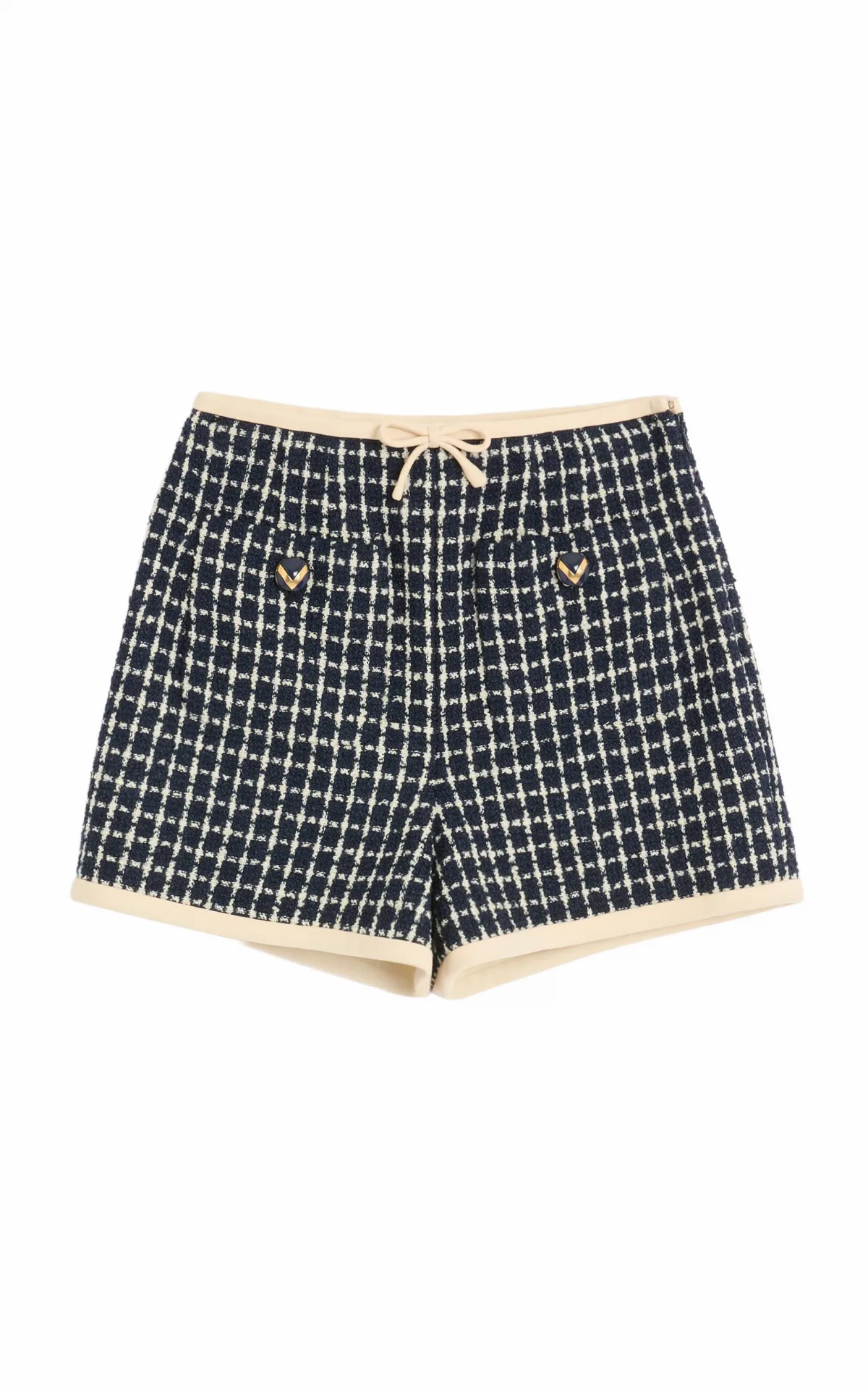Bow-Detailed Virgin-Wool Blend Shorts