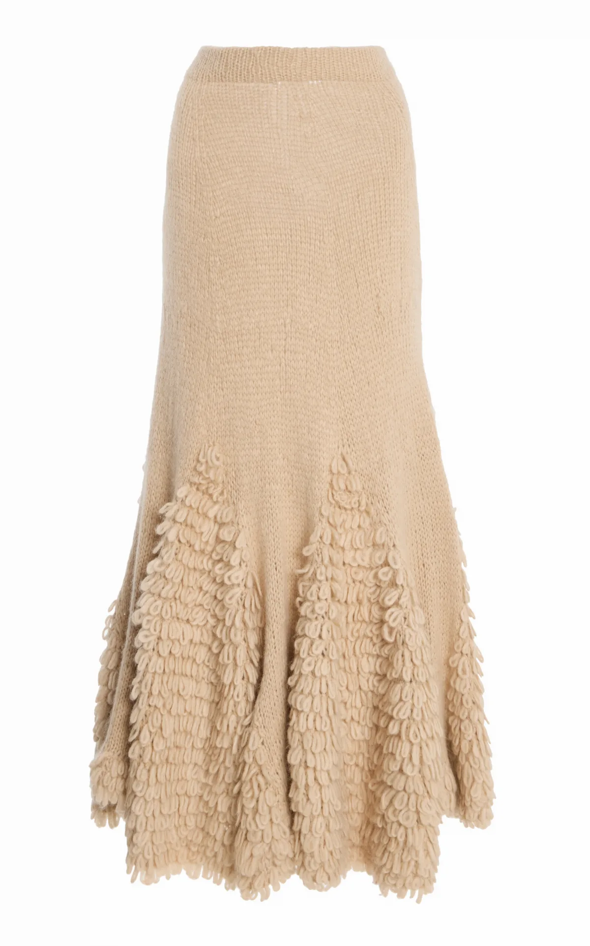 Nathalie Textured Alpaca-Blend Skirt