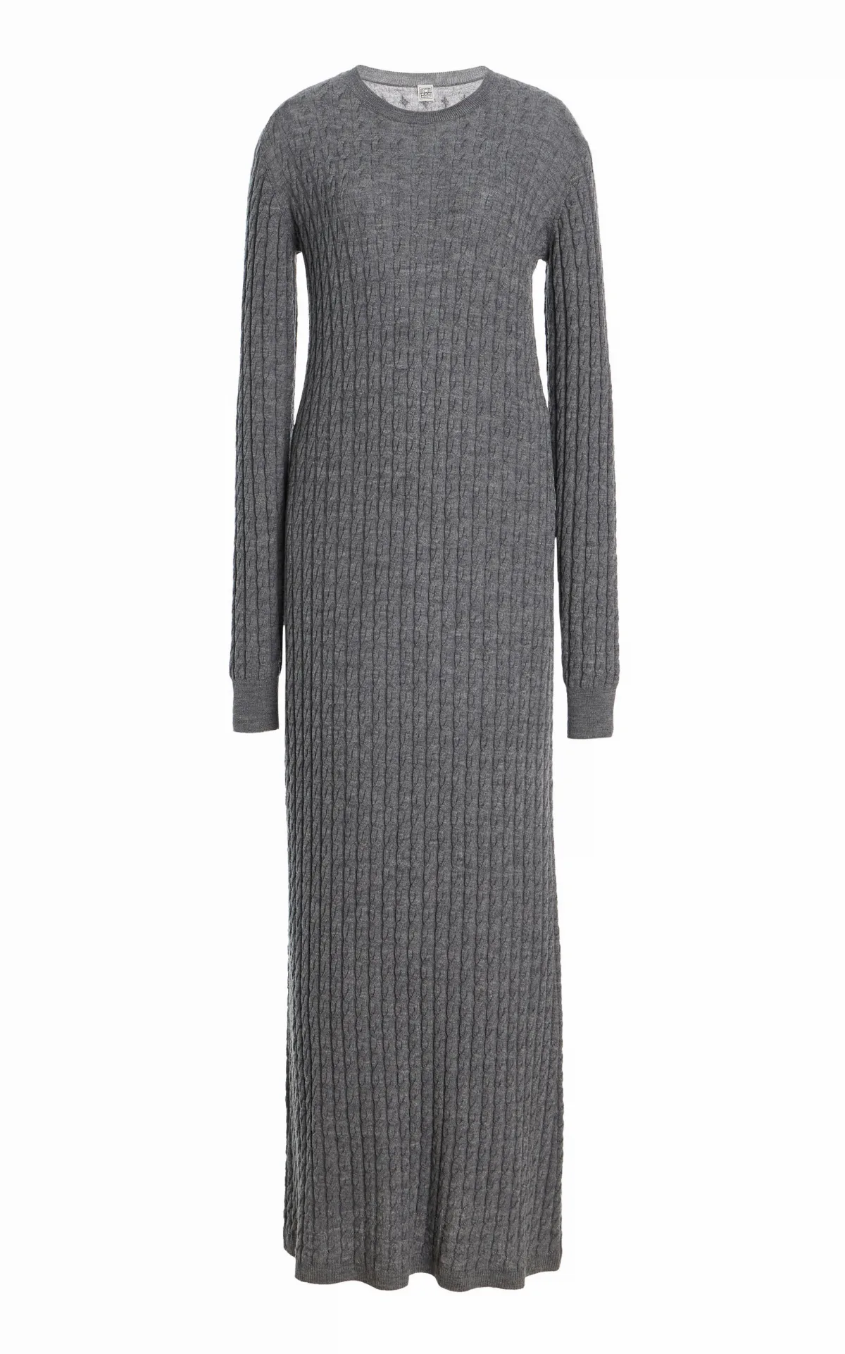 Cable Knit Wool Maxi Dress