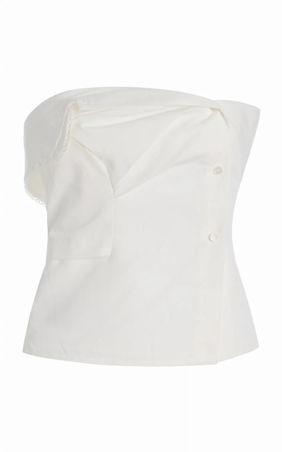 Cotton Poplin Bustier Top by Miu Miu