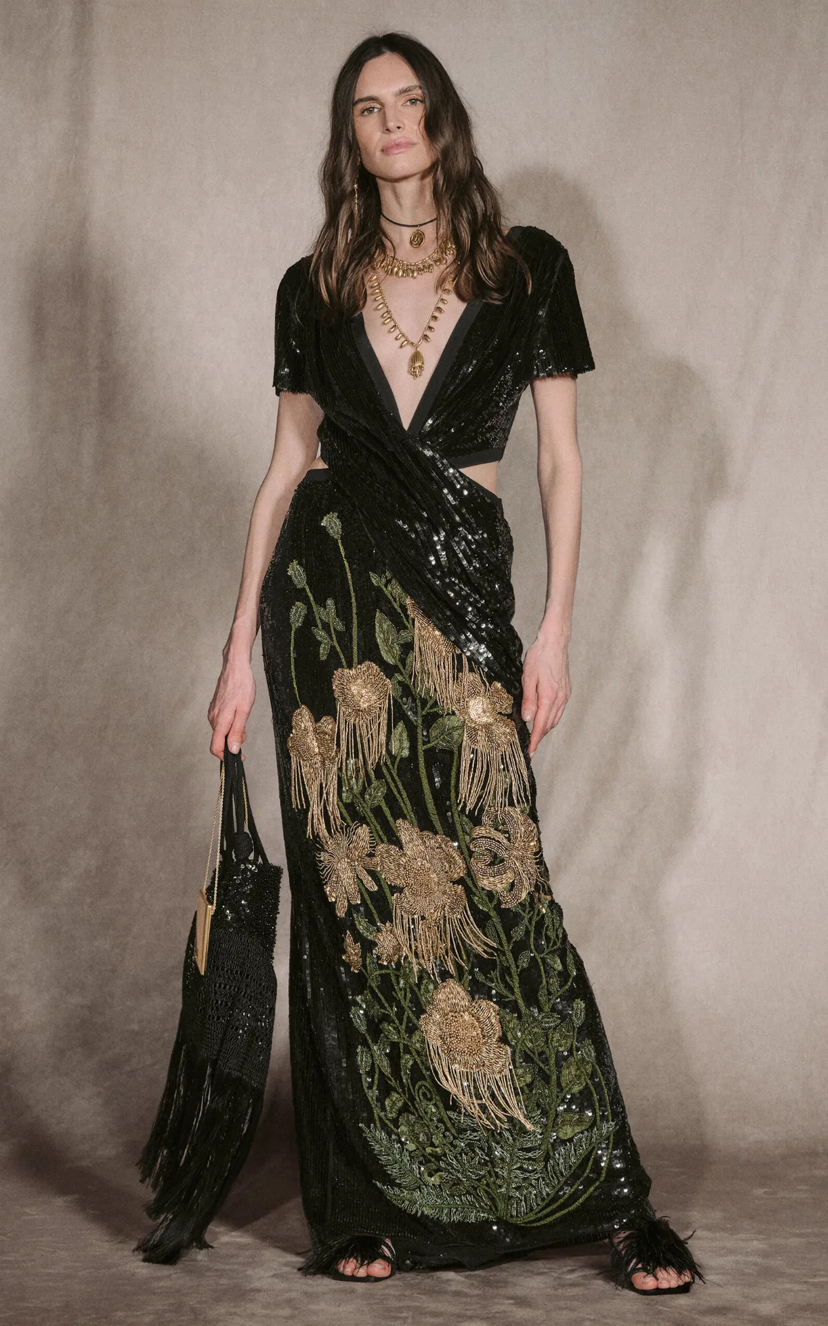 The Gaucha Diaries Silk Maxi Dress by Johanna Ortiz