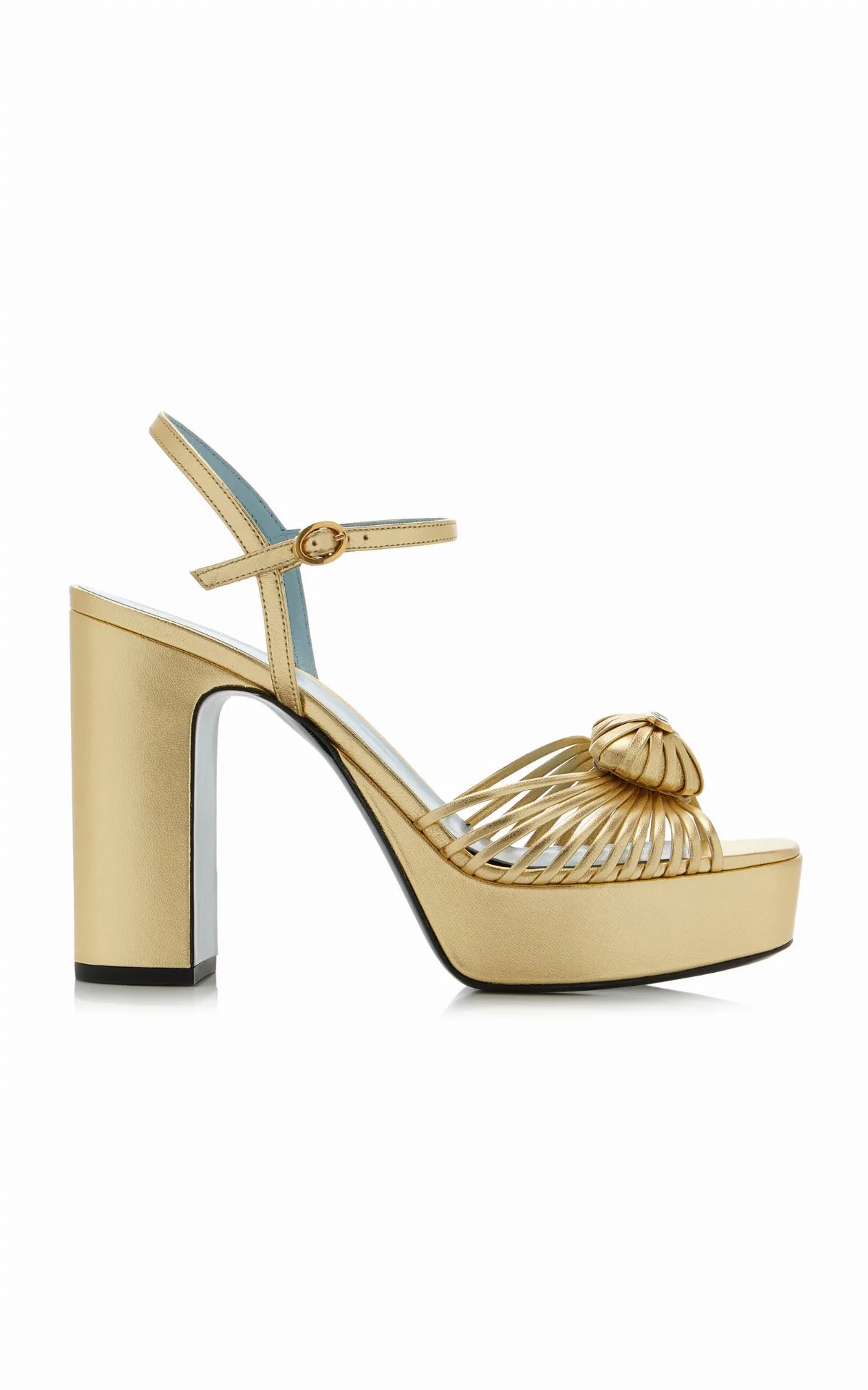 Royal Metallic Leather Platform Sandals