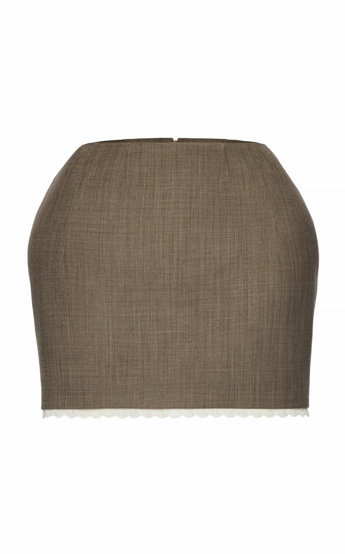 Lace-Trimmed Wool Mini Skirt by Magda Butrym