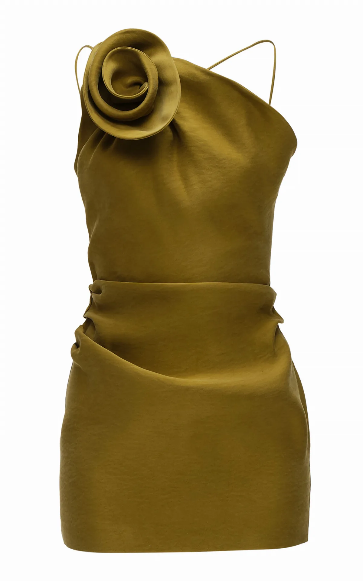 Rosette-Detailed Silk Mini Dress