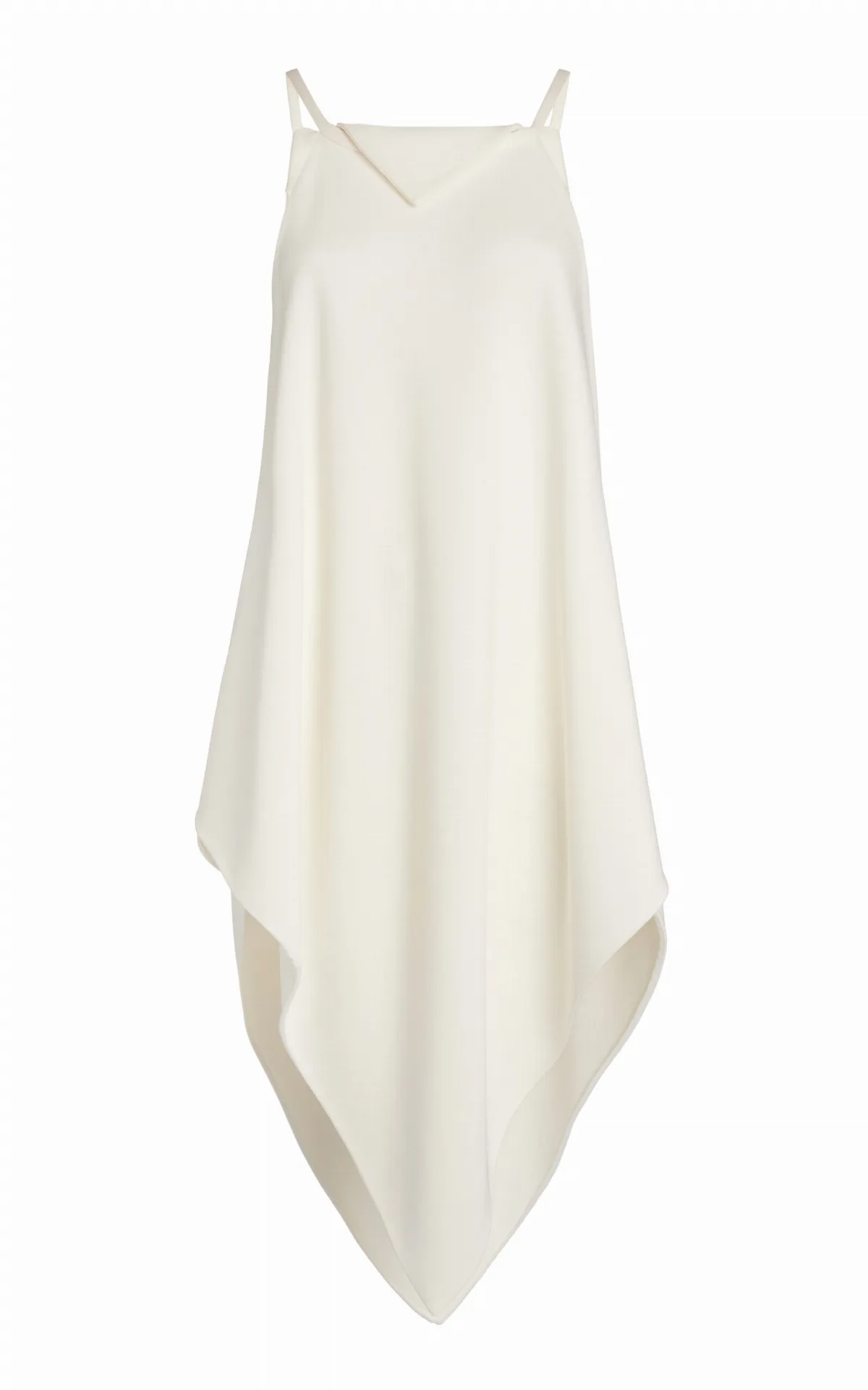 Silk-Wool Crepe Scarf Top