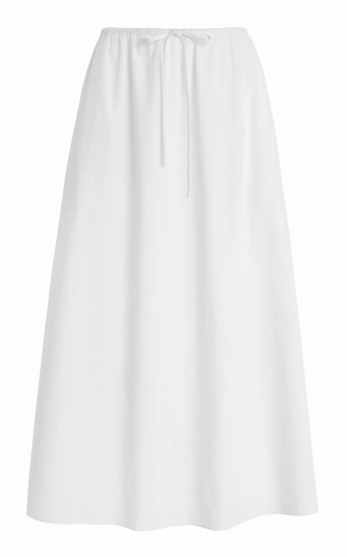 Drawcord Organic Cotton Maxi Skirt