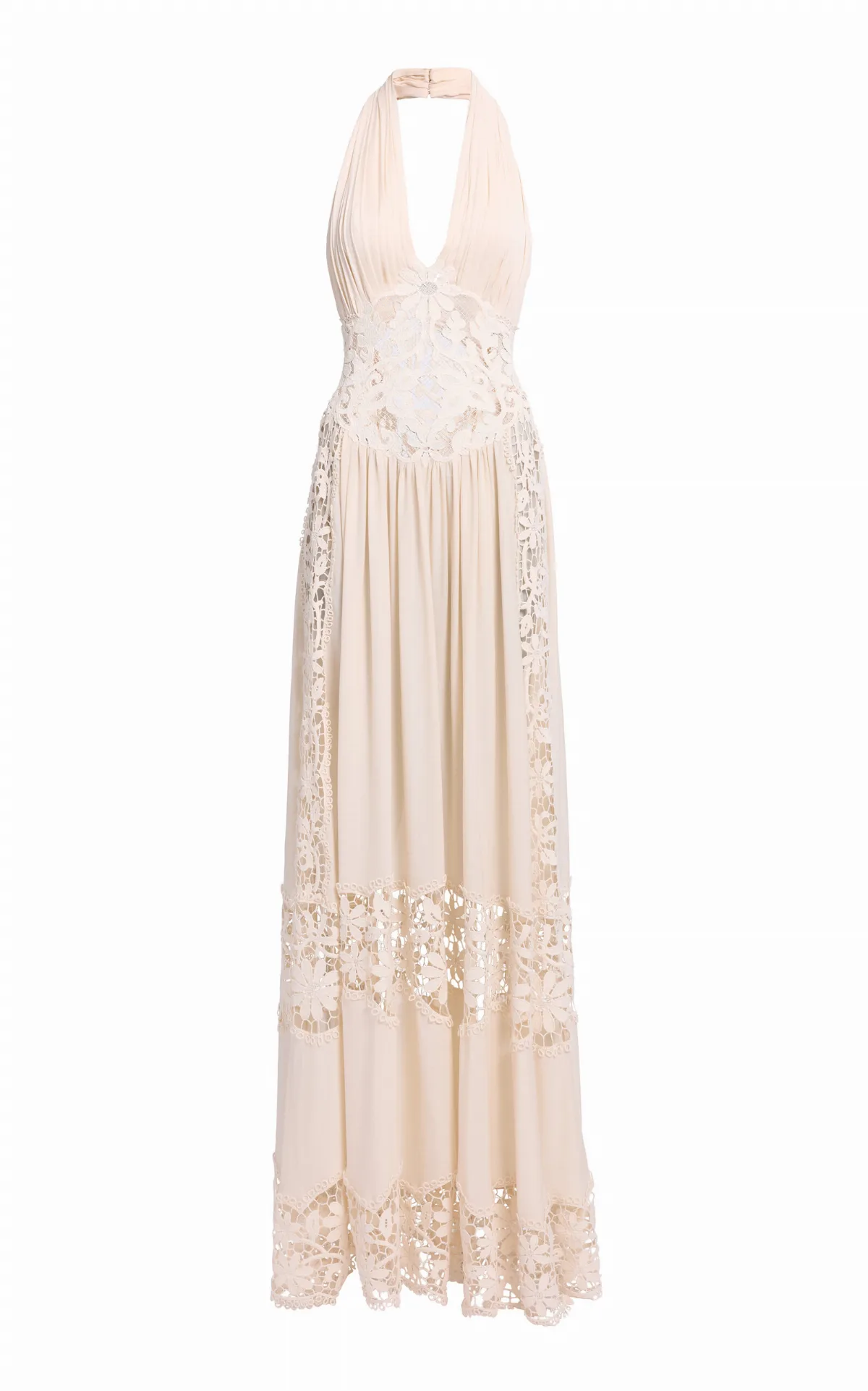 Double Georgette Macrame Long Dress