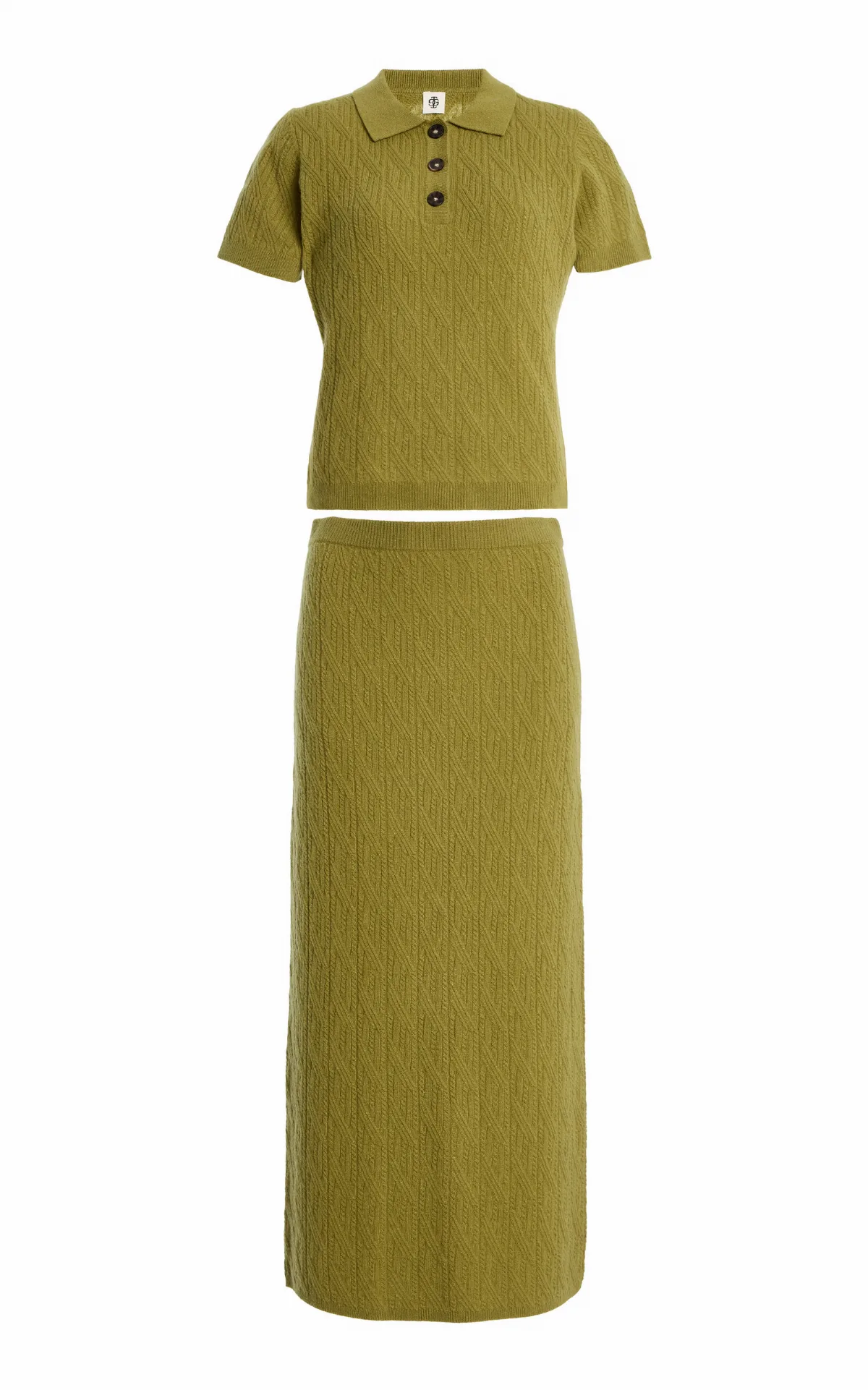Exclusive Como Cable-Knit Wool-Cashmere Polo Set by THE GARMENT