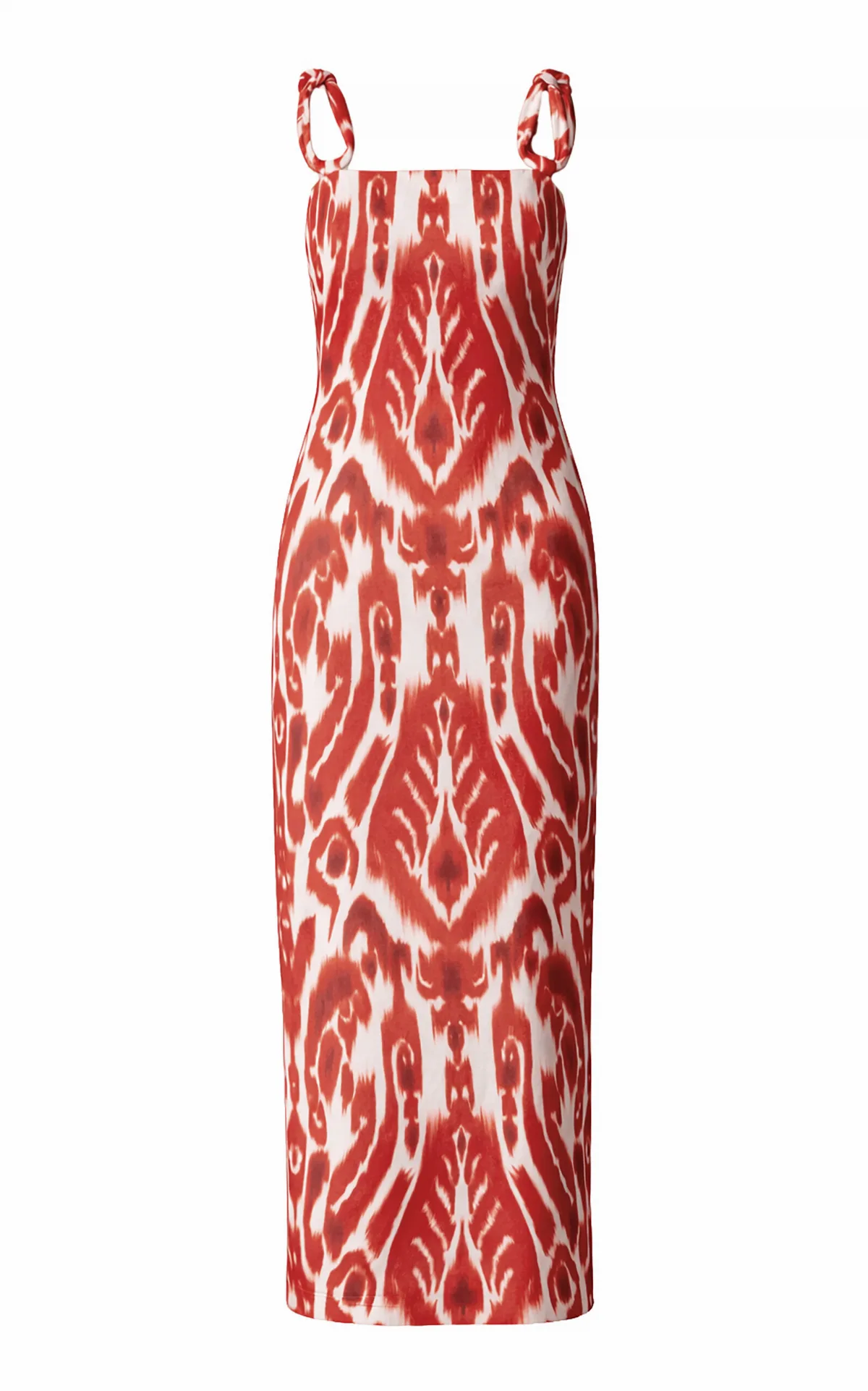 Memoria Densa Printed Linen Midi Dress