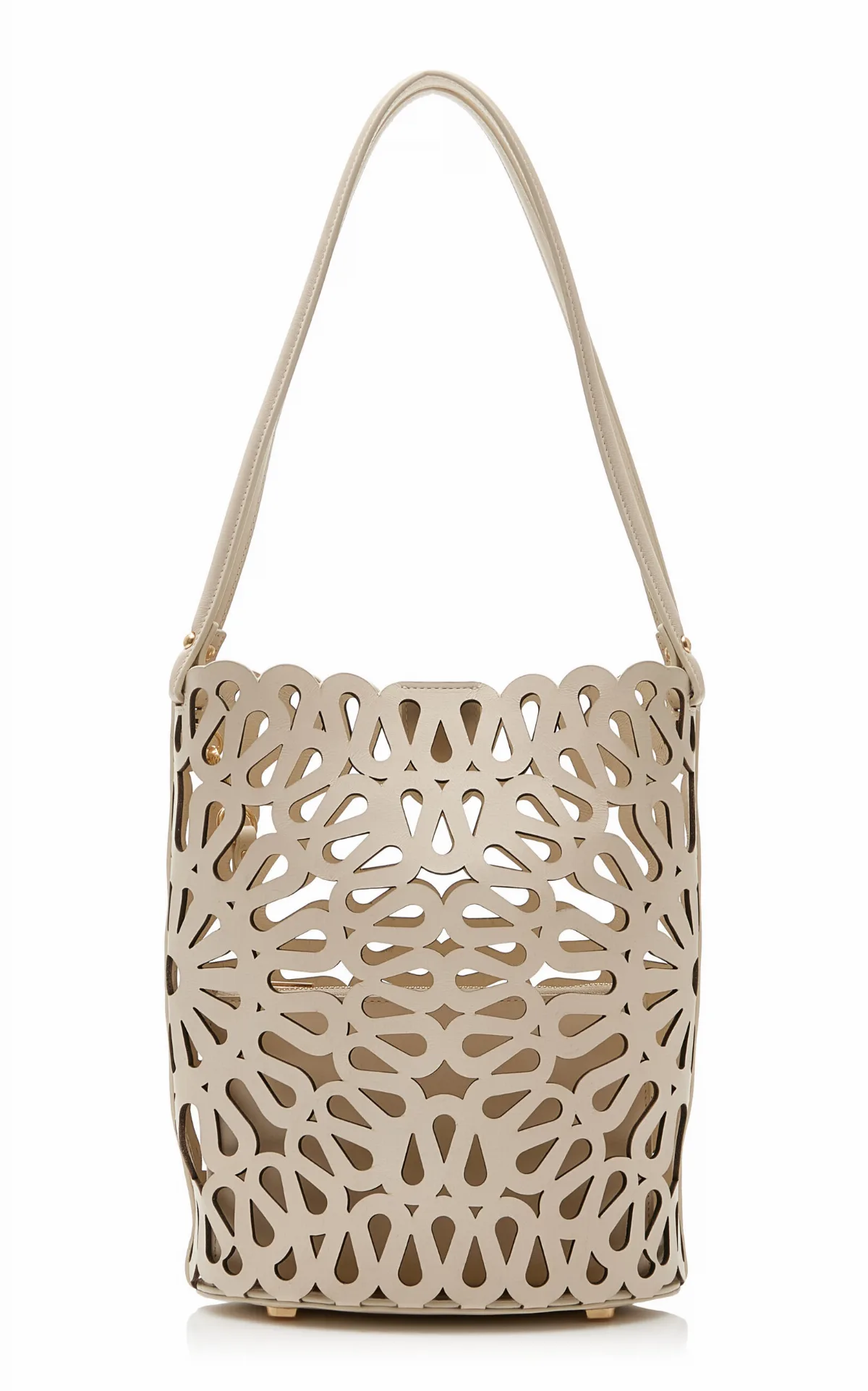 McCall Laser-Cut Leather Bucket Bag