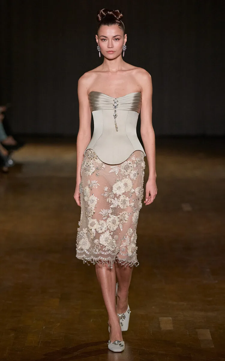 Ruched Embellished Top by Georges Hobeika