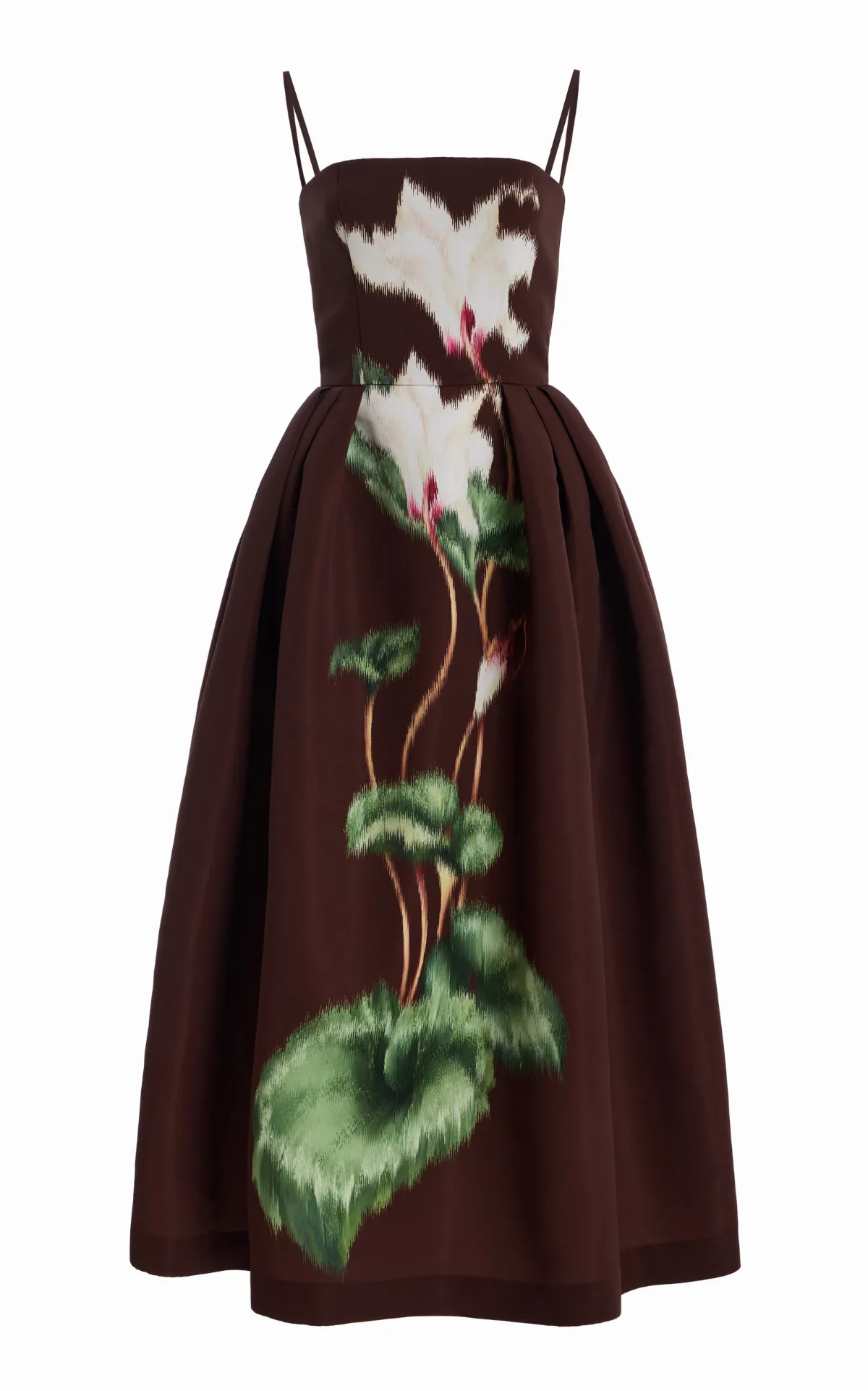 Cyclamen Faille Midi Dress by Oscar de la Renta