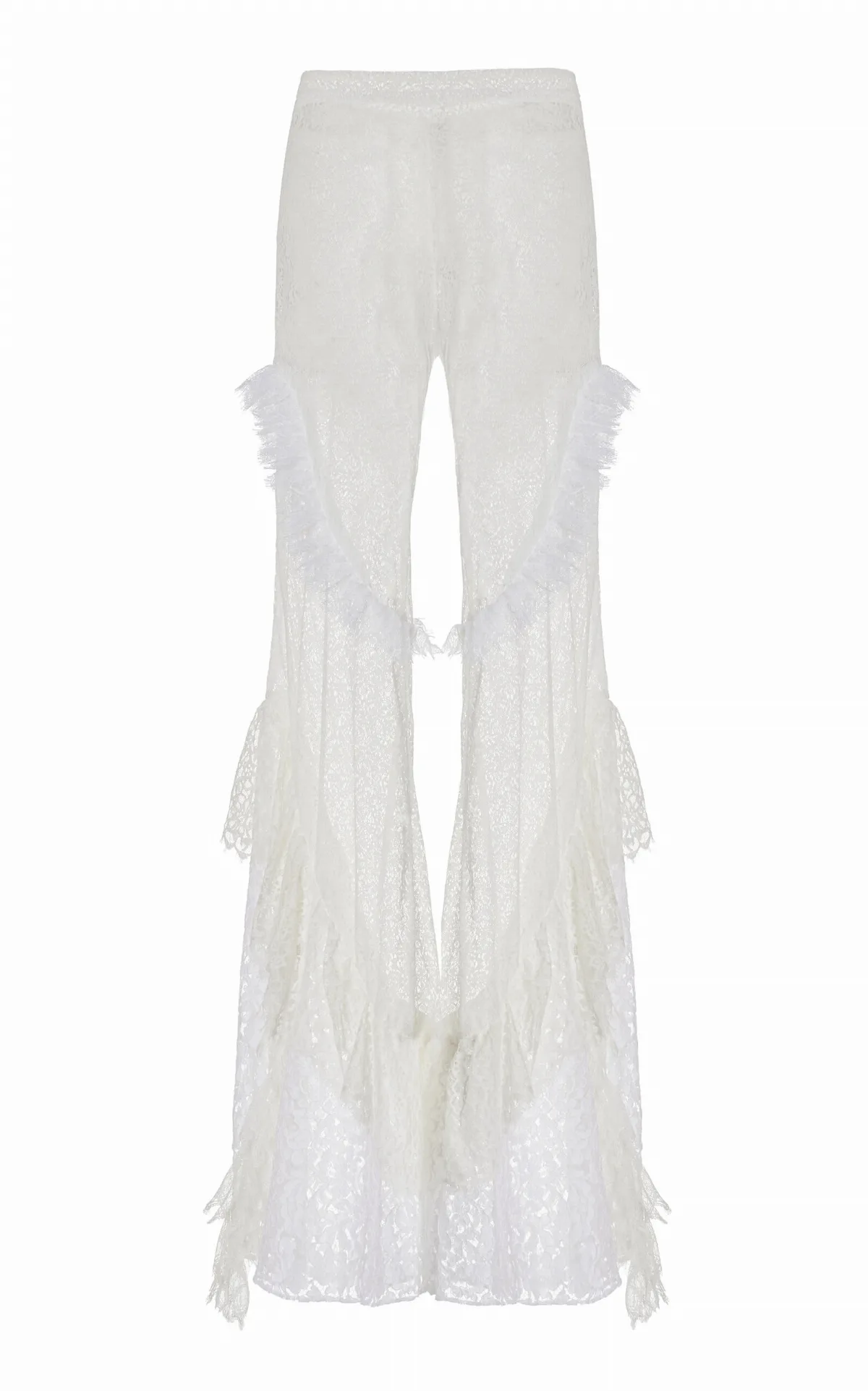 Exclusive Carine Ruffled Lace Flared Pants