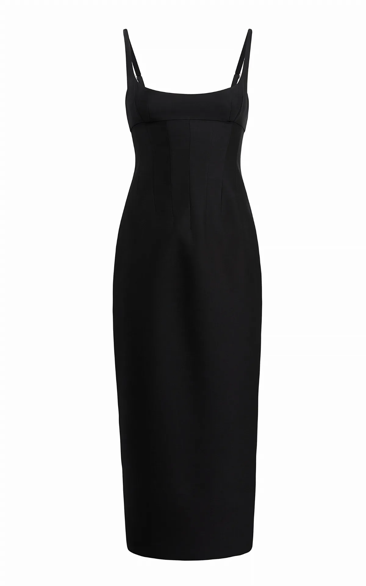 Lottle Scoop-Neck Silk-Wool Faille Maxi Dress