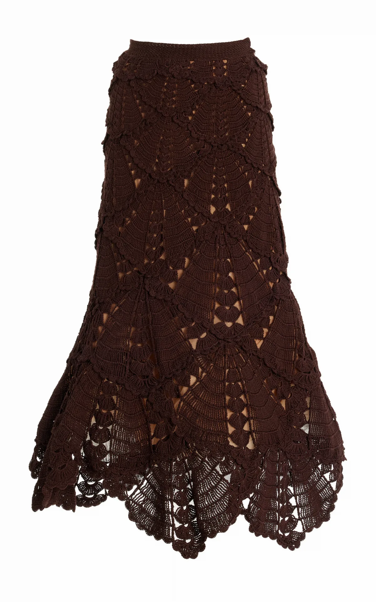 Crocheted Cotton Midi Skirt