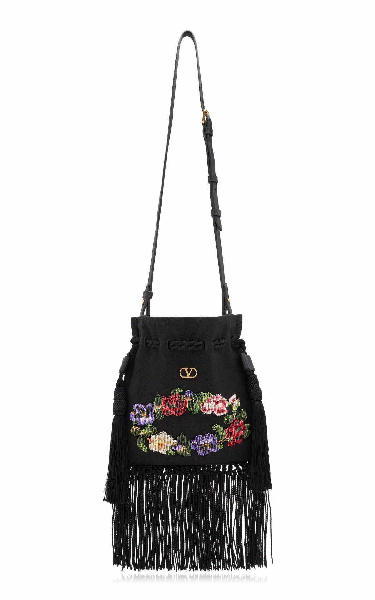 Nellcte Linen Drawstring Bag by Valentino Garavani