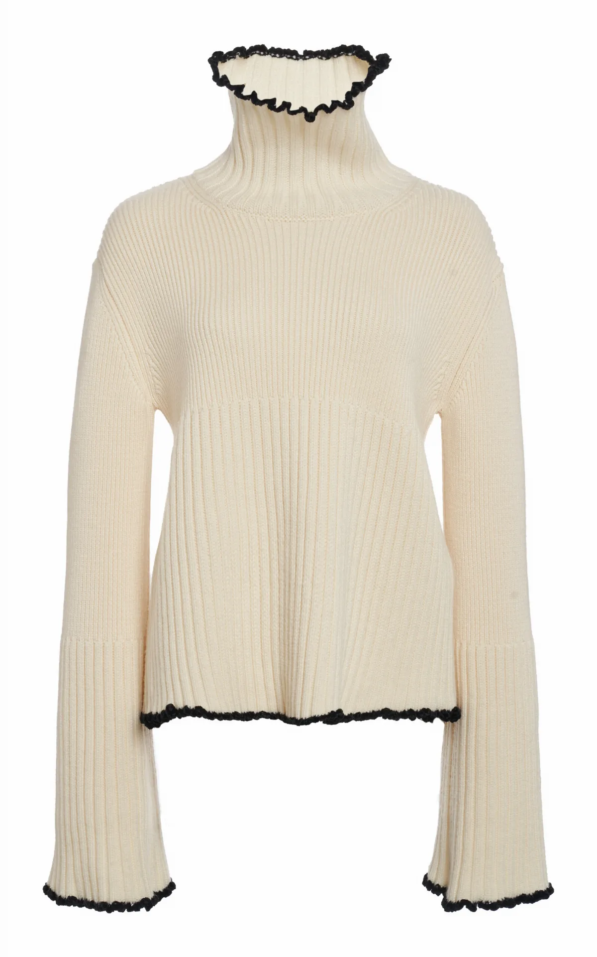 Ribbed-Knit Wool-Blend Sweater