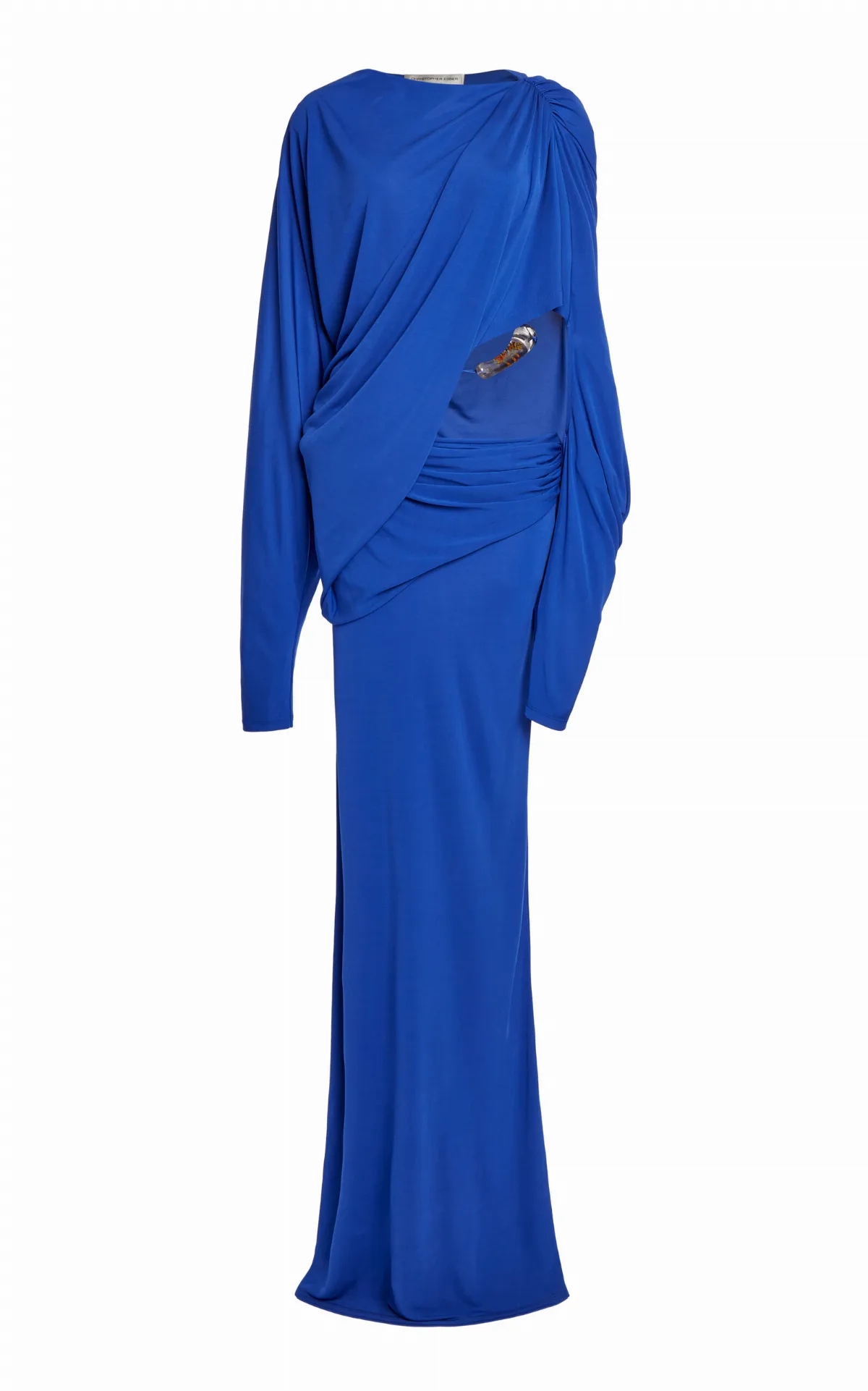 Draped Jersey Maxi Dress