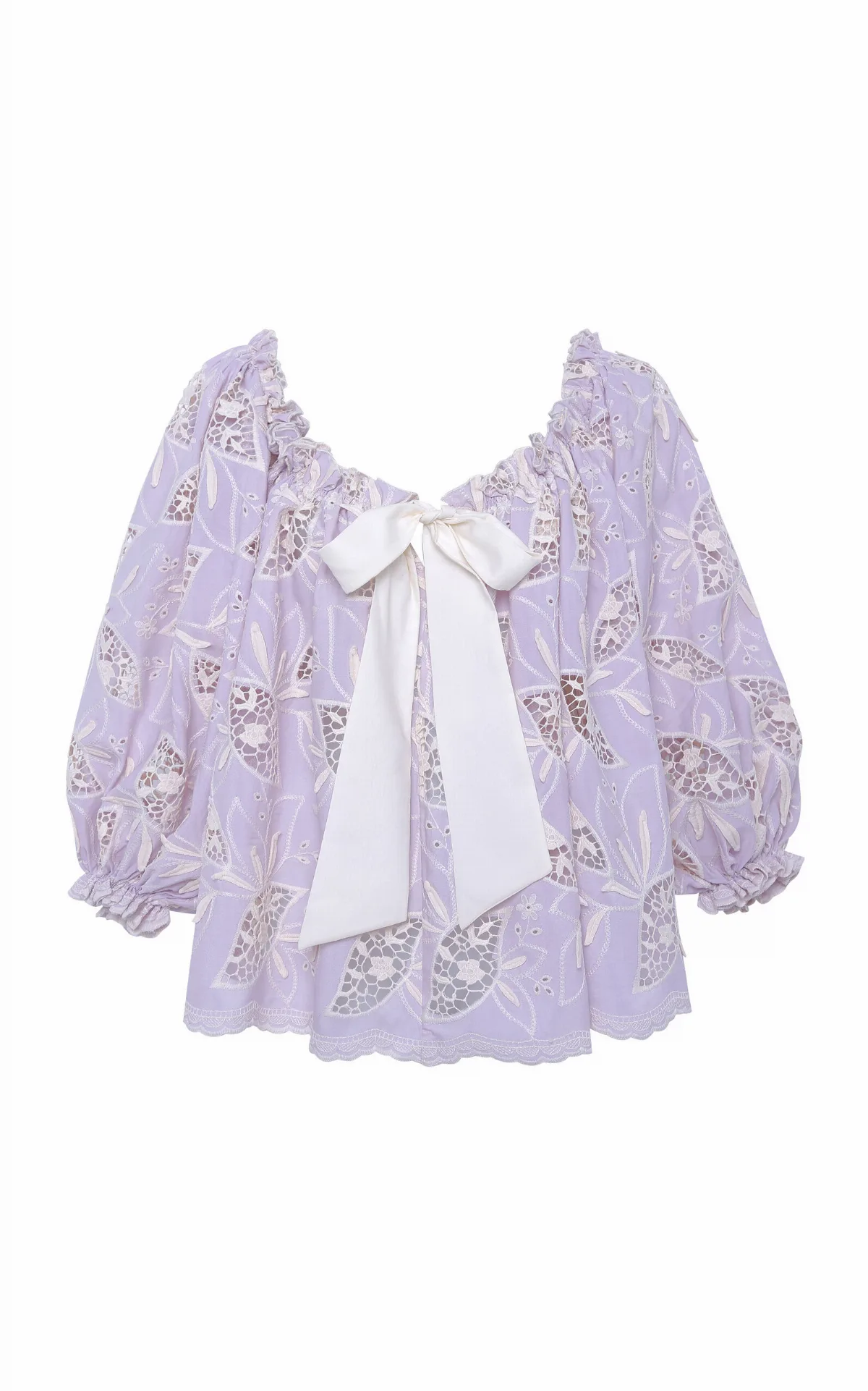 Lune Embroidered Poplin Top