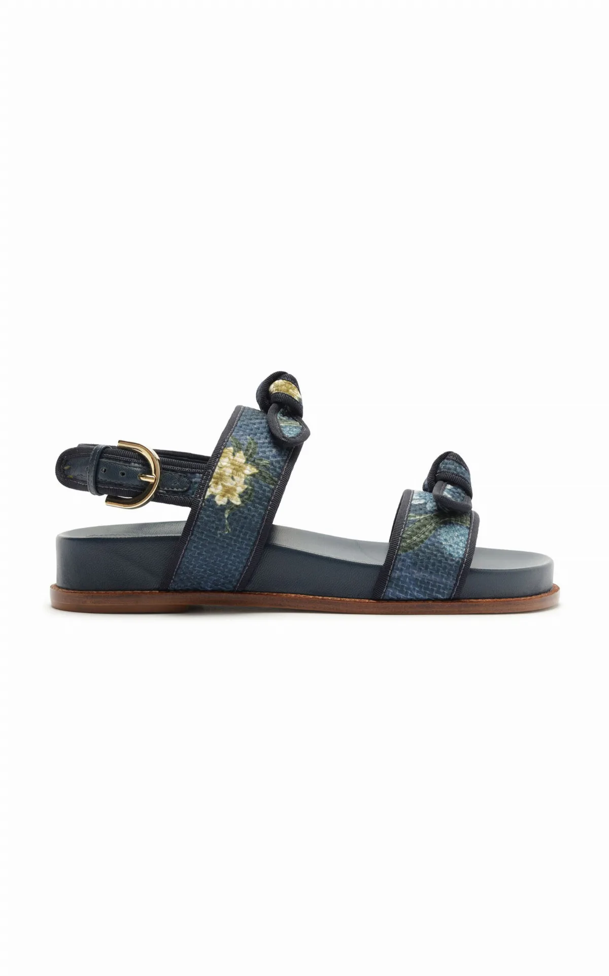 Grossgrain Raffia Sport Sandals