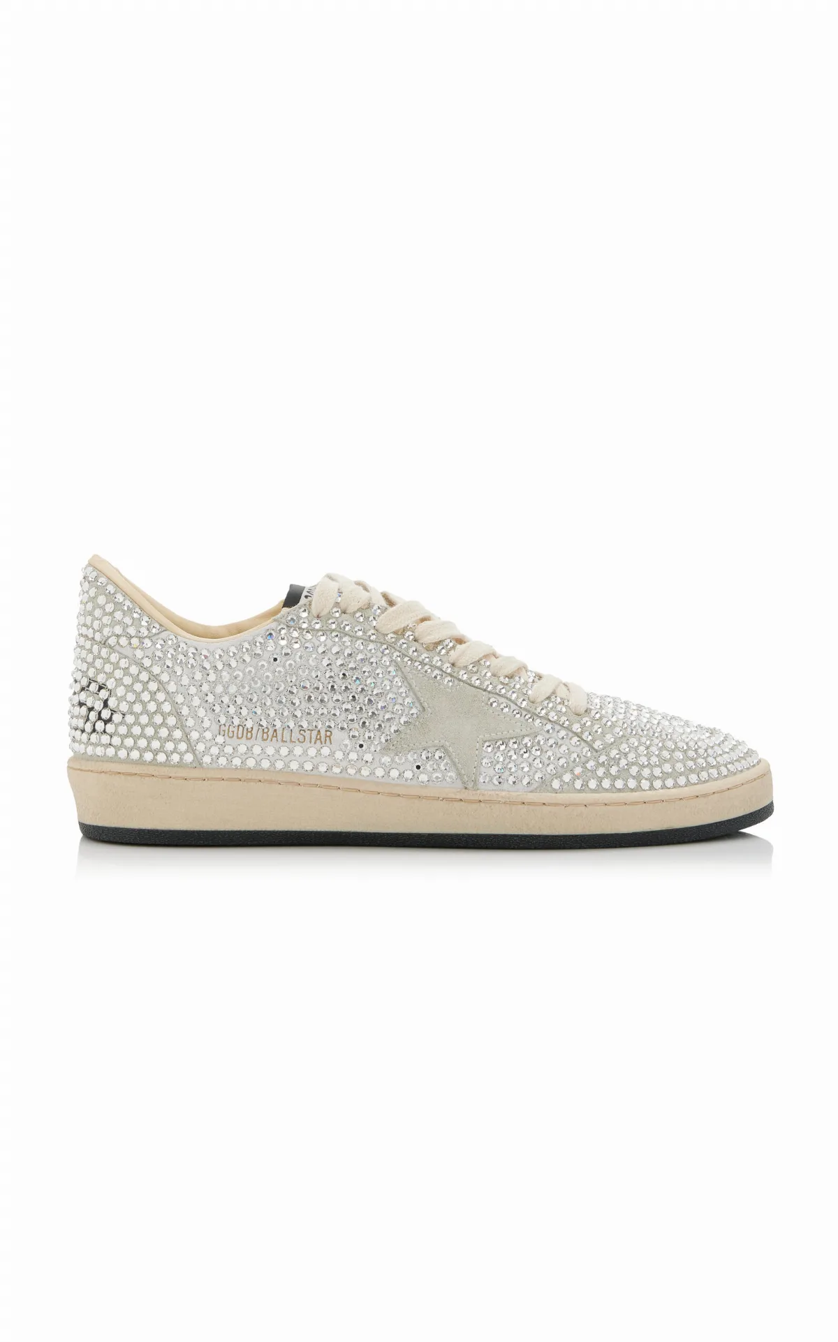 Ball Star Crystal-Embellished Suede Sneakers