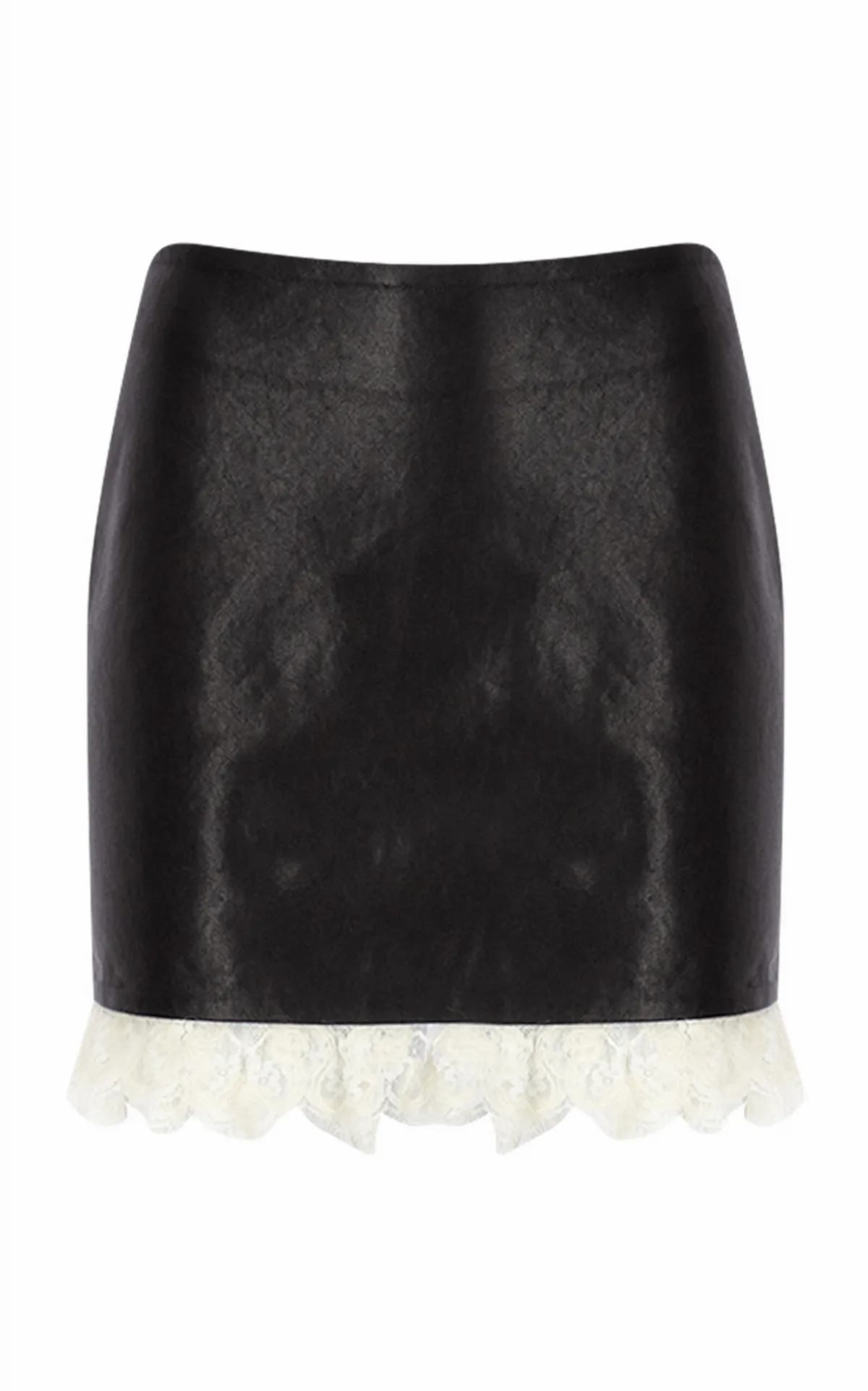 Mini Leather Lace Skirt
