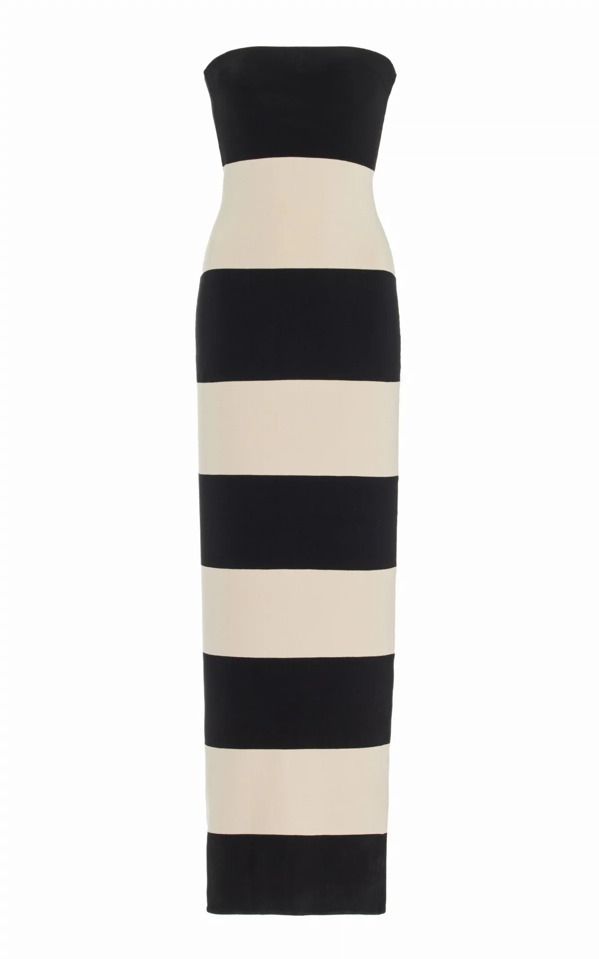 Exclusive Theo Striped Jersey Strapless Maxi Dress