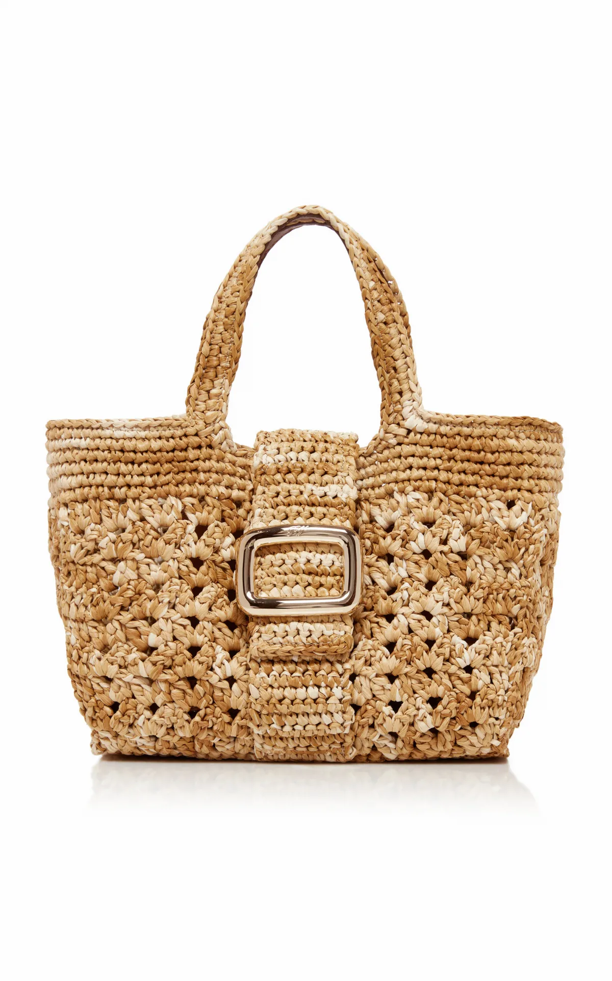Grand Vivier Choc Raffia Crochet Tote