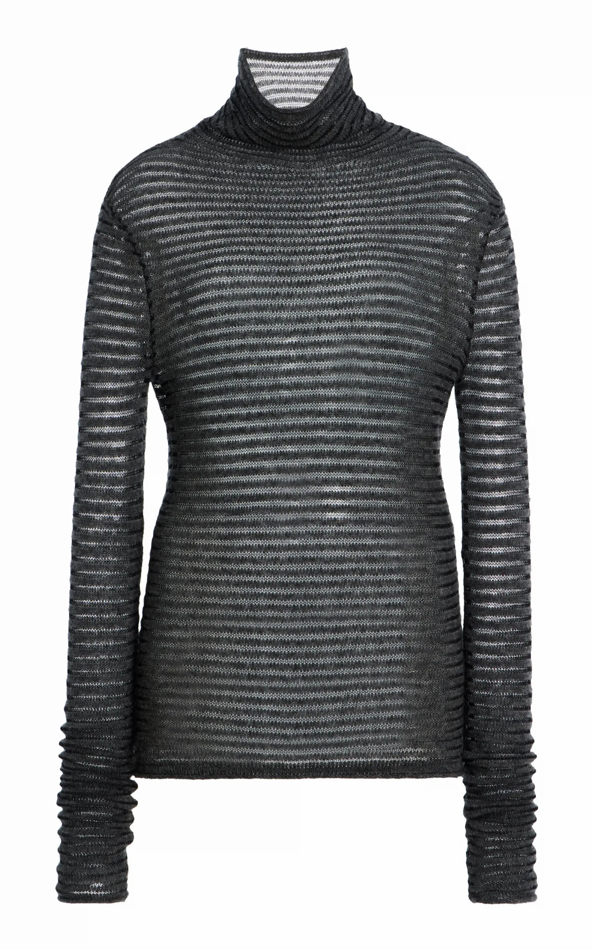 Hailey Striped Wool; Cashmere and Silk Sweater