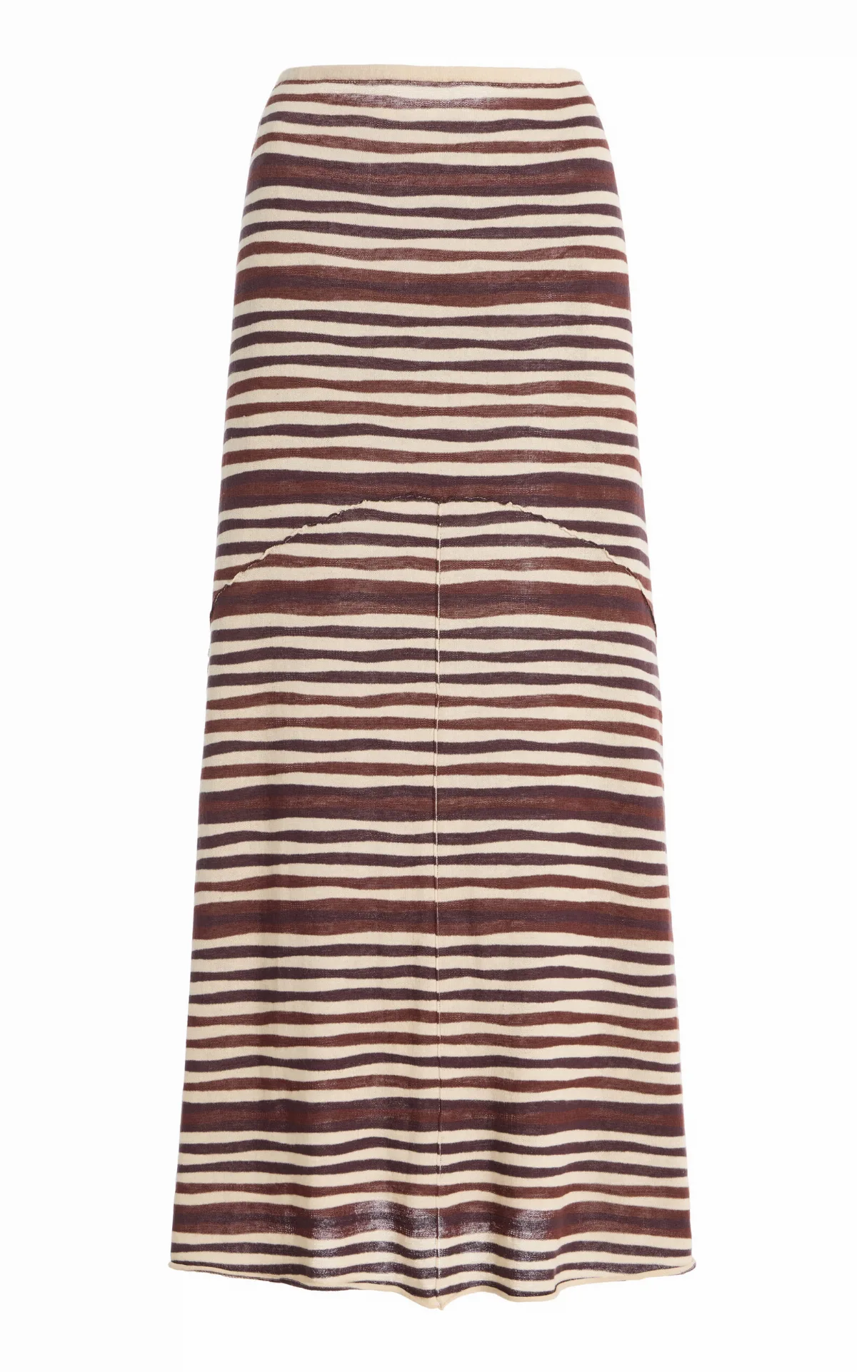 Exclusive Striped Knit Midi Skirt