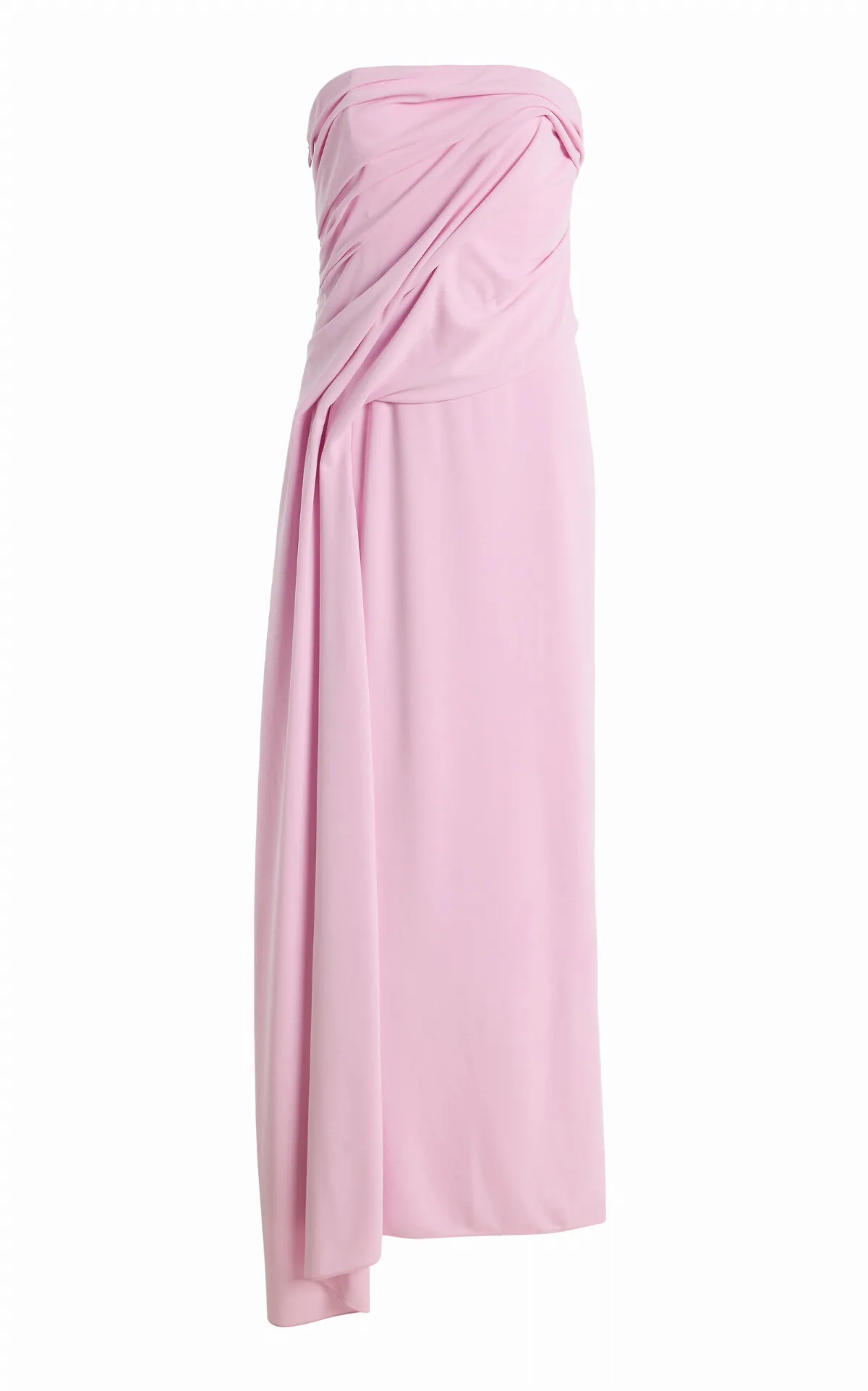 Exclusive Genesis Strapless Draped Crepe Maxi Dress