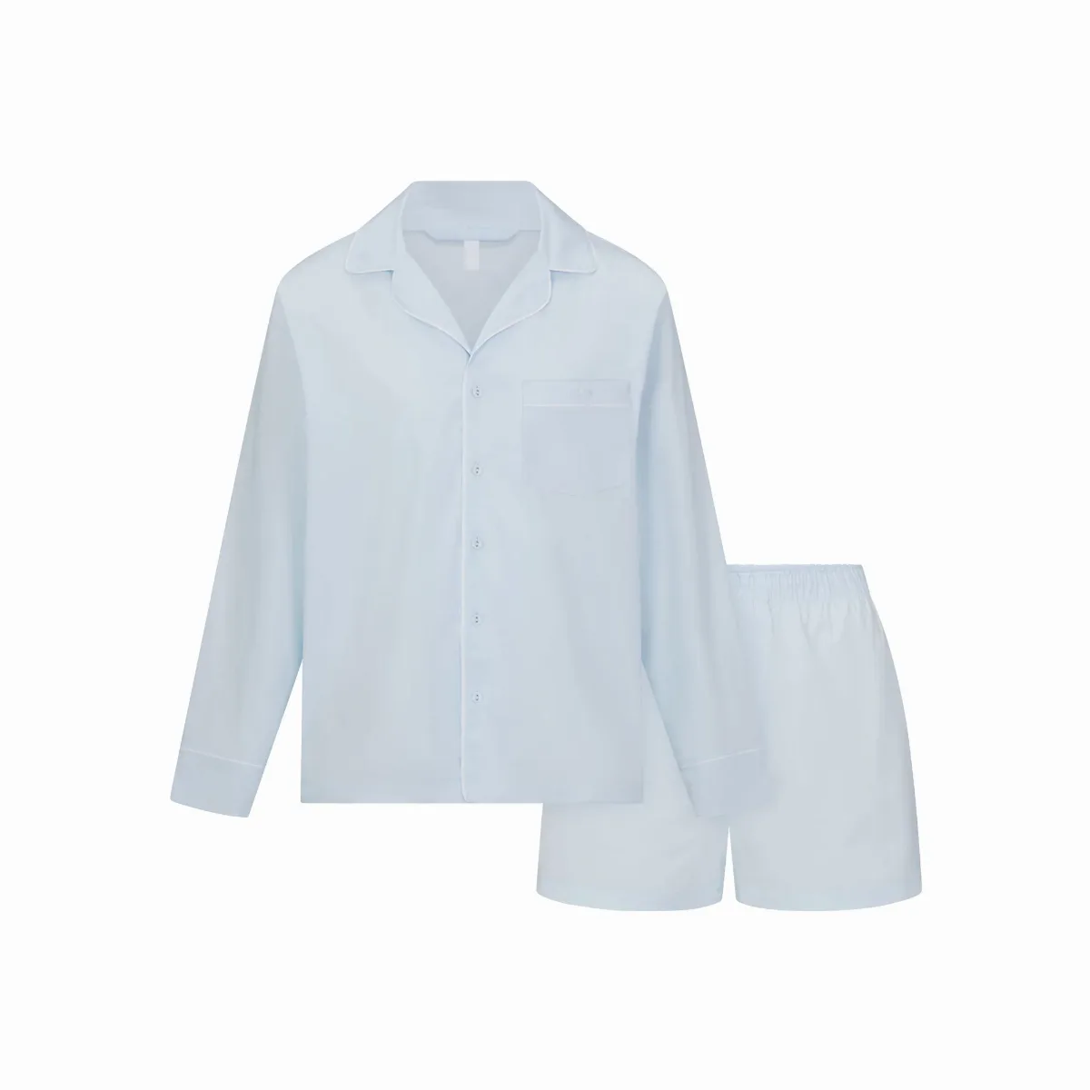 Pajama Long Sleeve and Boxer Set - Cotton Poplin