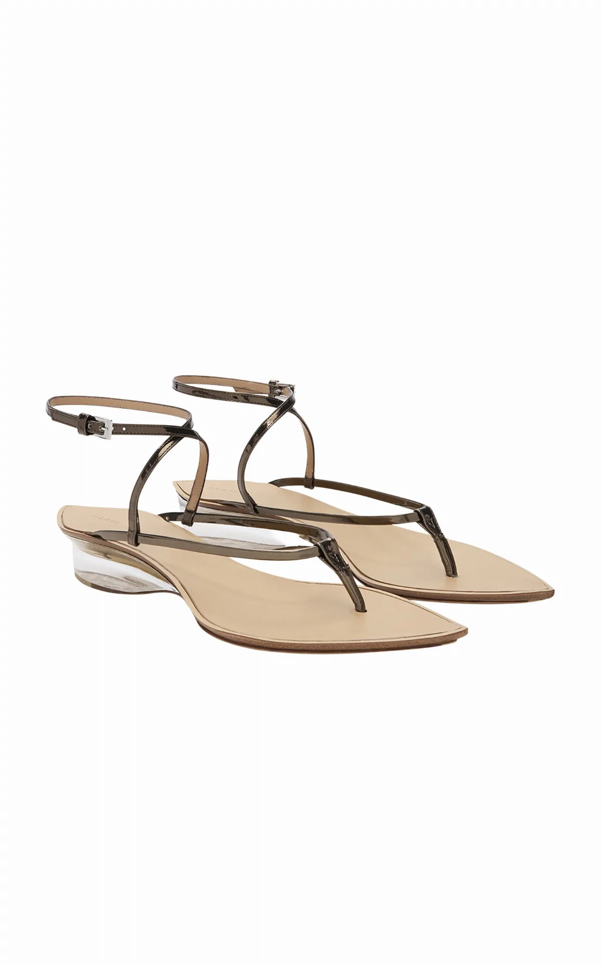 Invisible Leather Thong Sandals