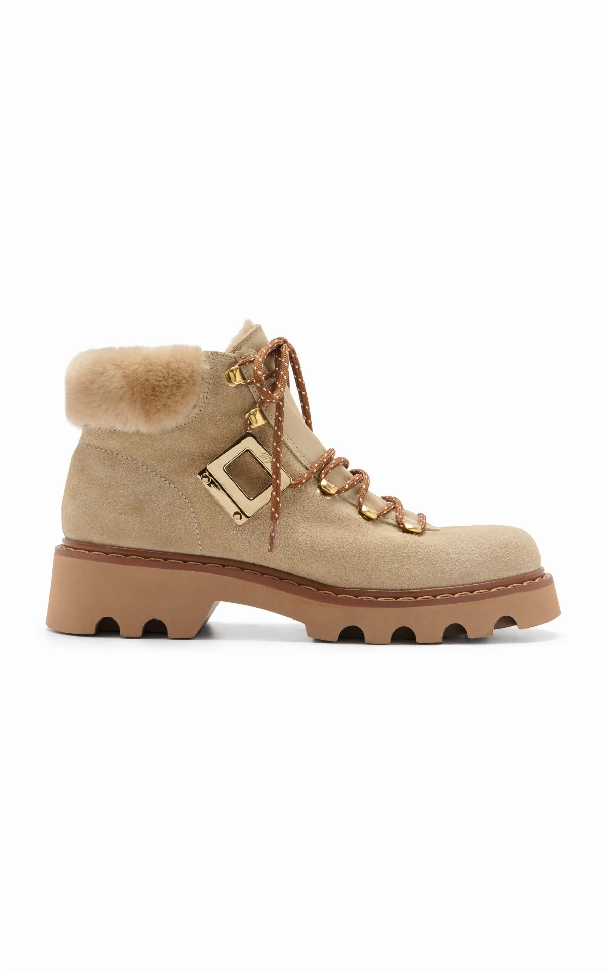 Viv Rangers Truck Shearling Booties by Roger Vivier