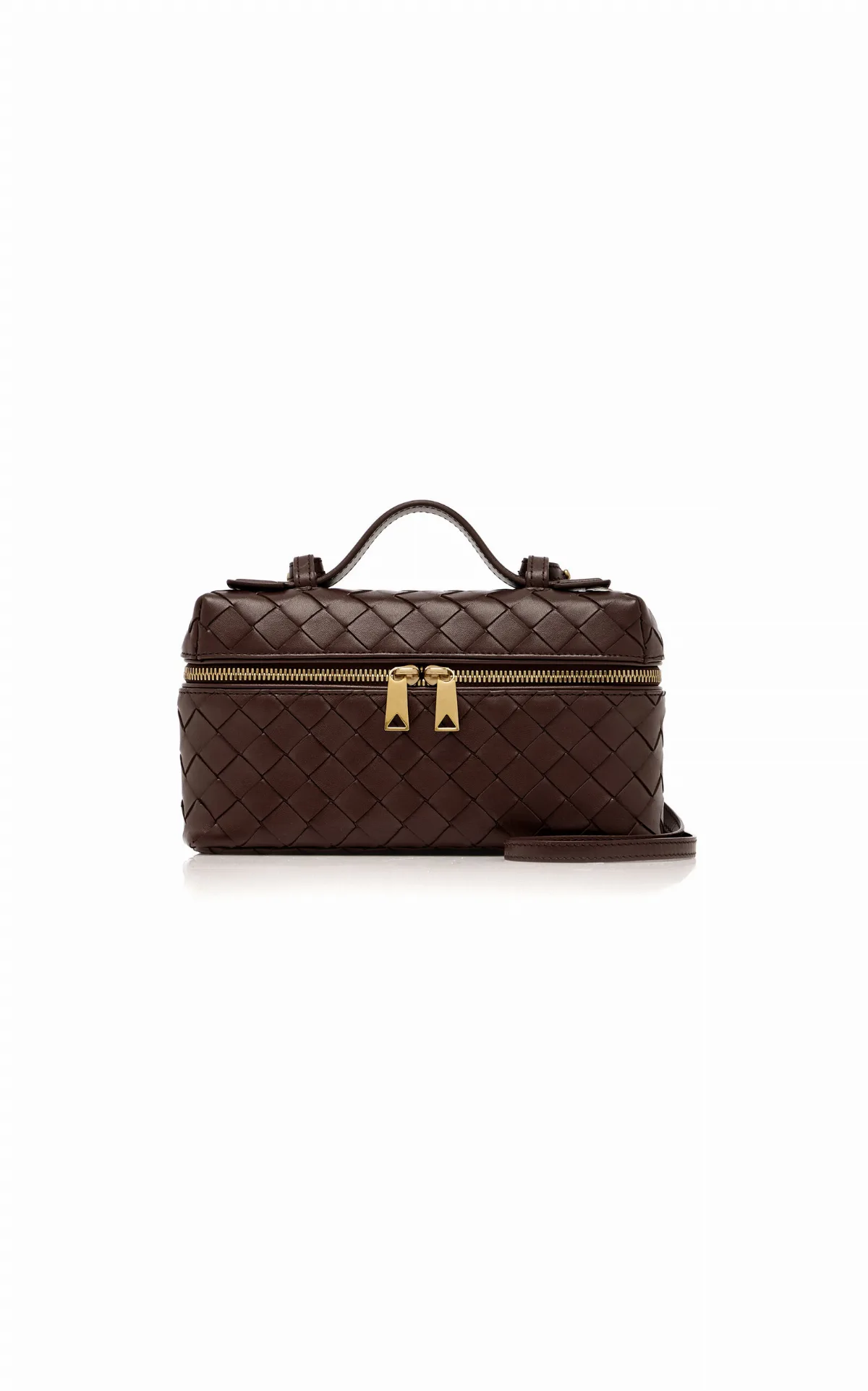 Bang Bang Intrecciato Leather Vanity Case