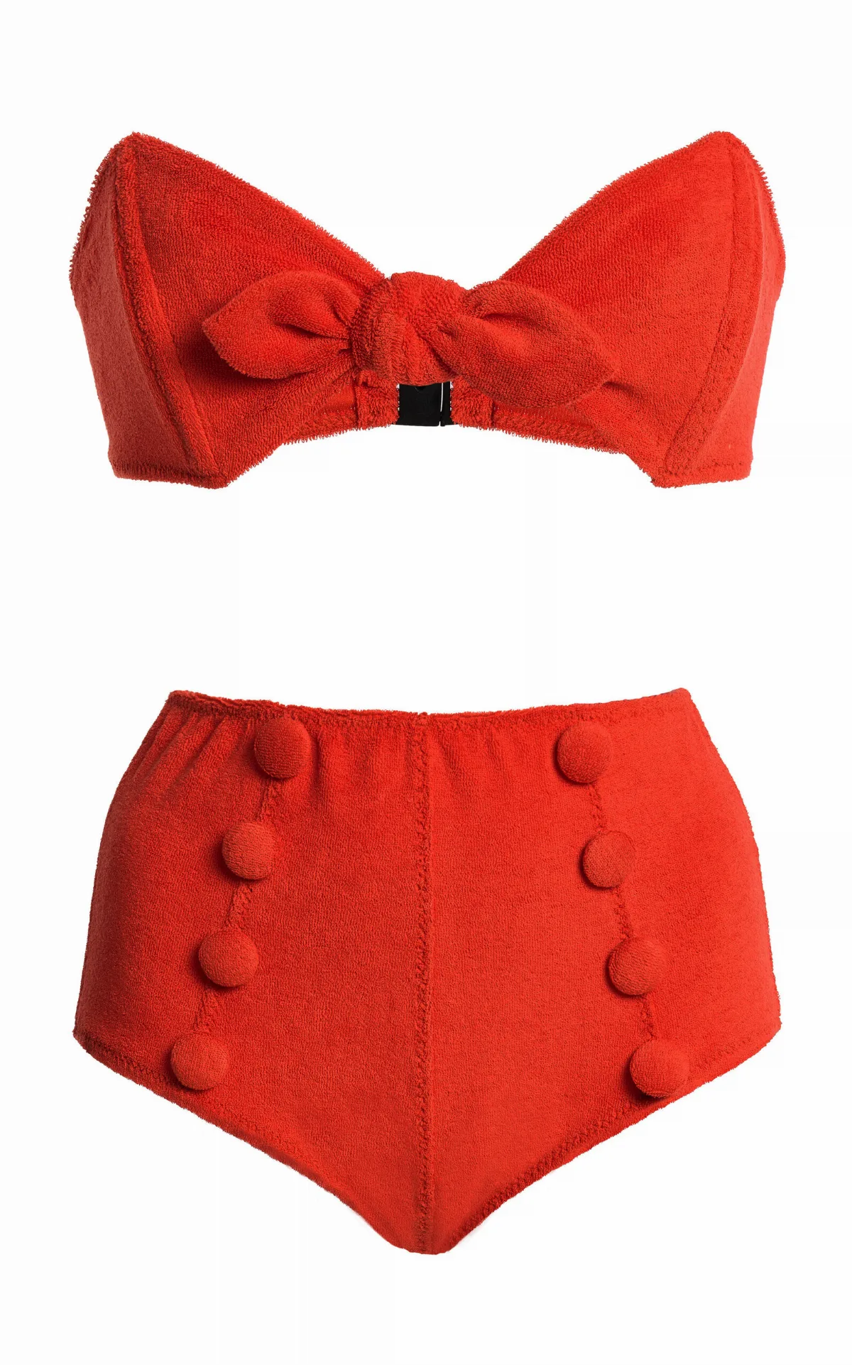 Poppy High-Waist Terry Cloth Bikini by Lisa Marie Fernandez